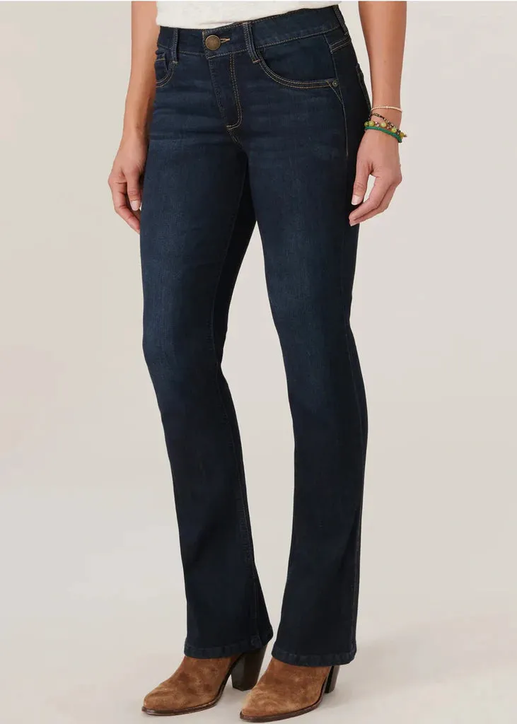 Democracy Ab Solution Itty Bitty Boot Indigo Jeans Colorfast Dye quick dry