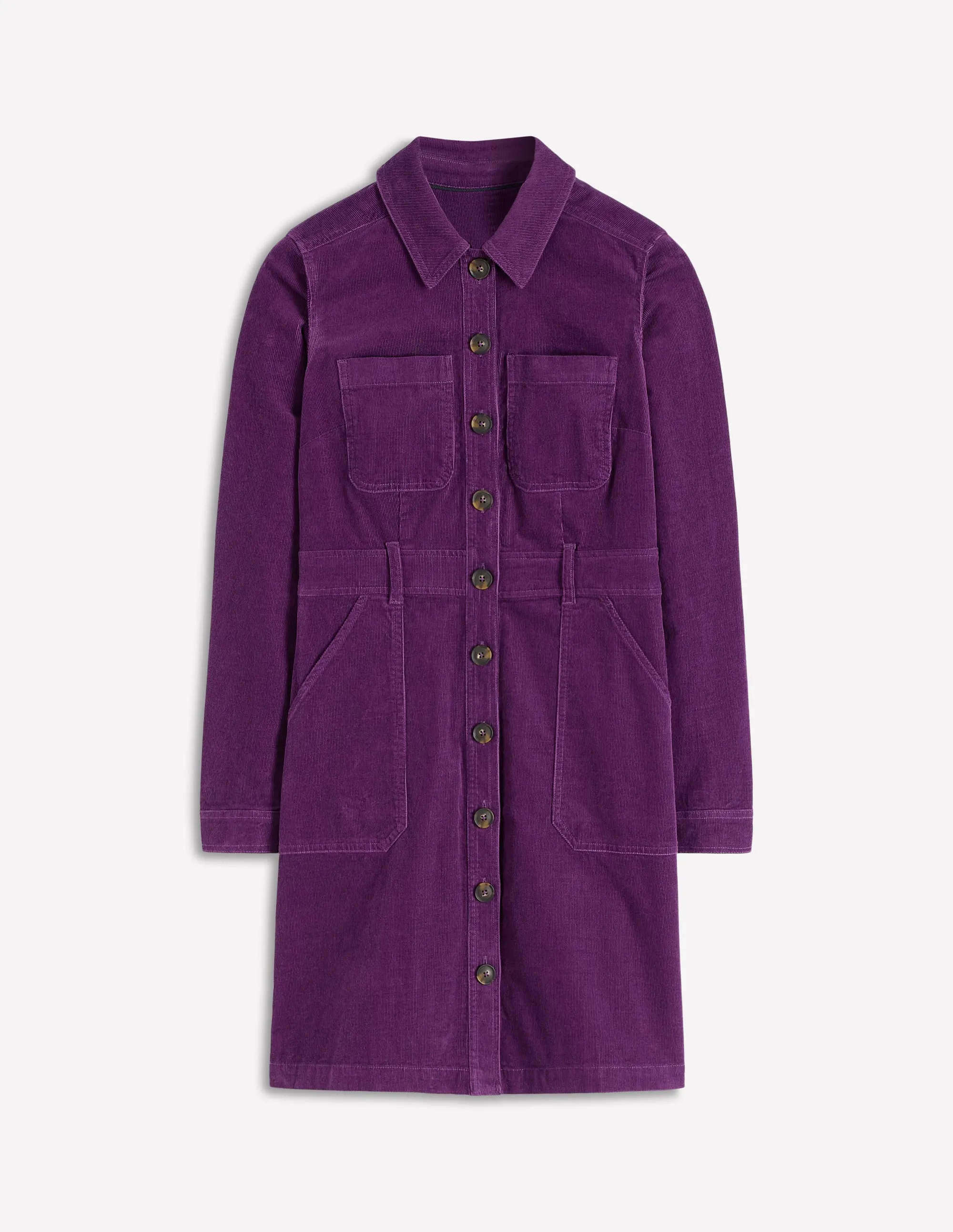 Day-to-evening versatile mini Amanda Cord Short Dress-Viola Purple