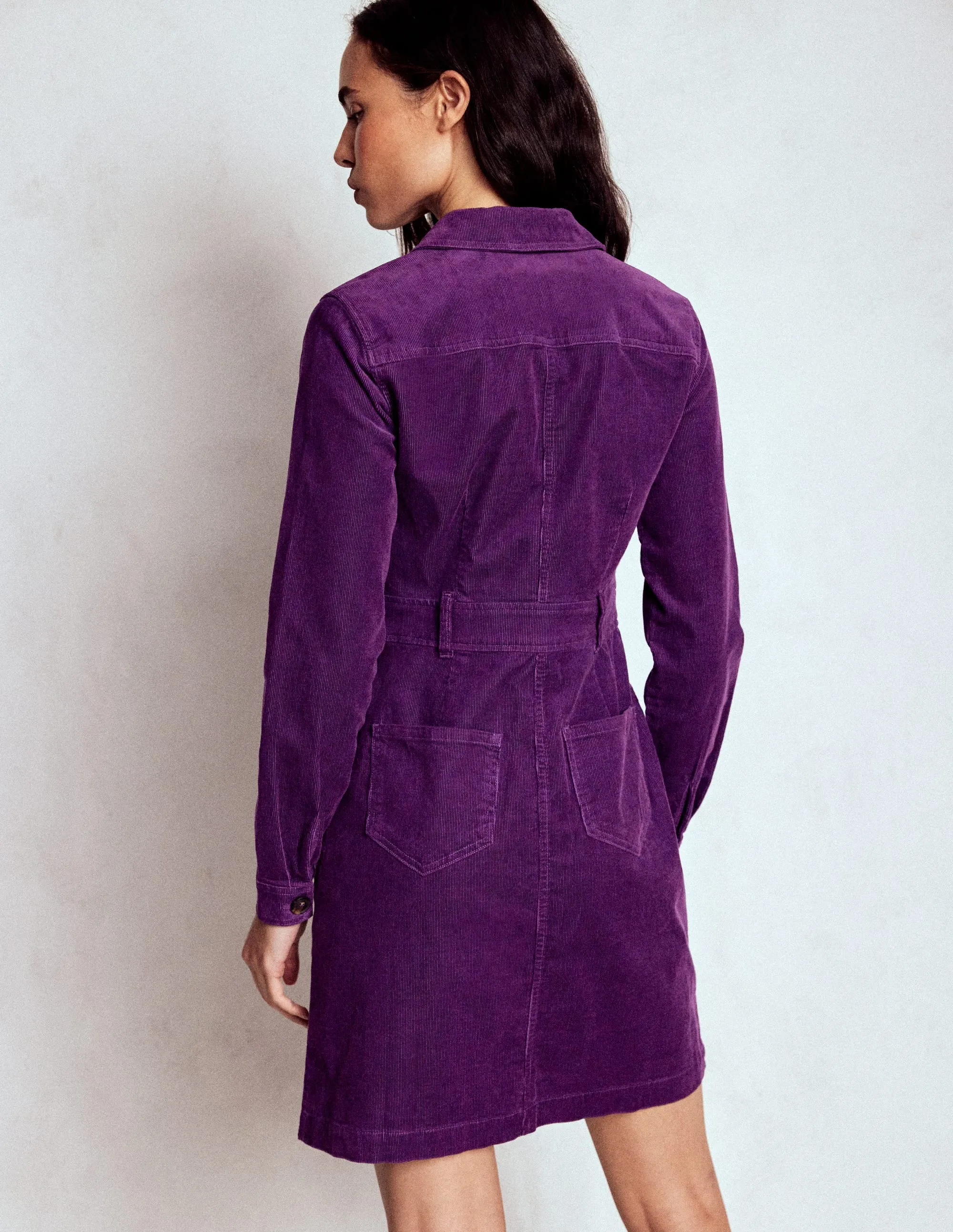 Amanda Cord Short Dress-Viola Purple Figure Pop