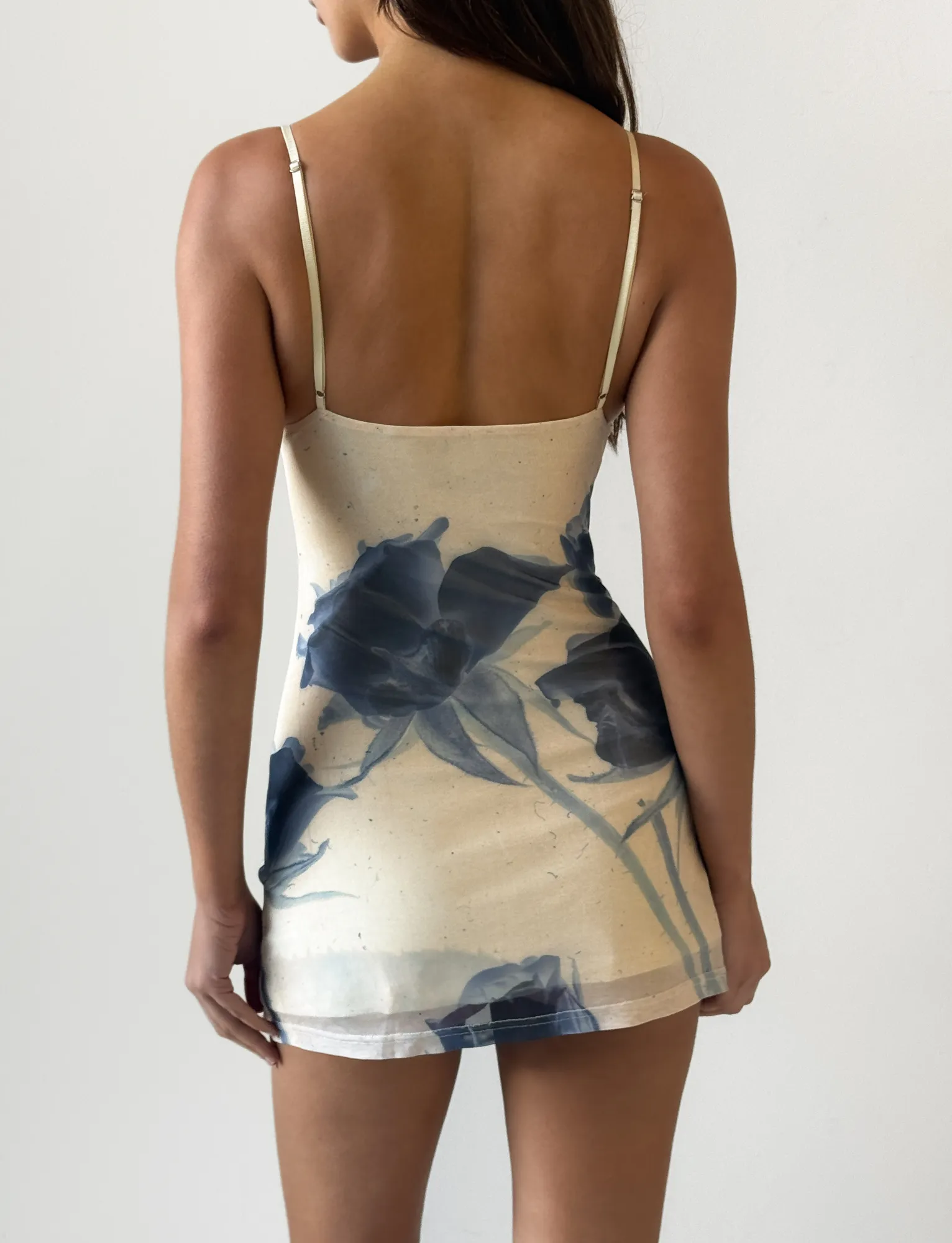 ROSY MINI DRESS - INDIGO FLORAL Flirty Fit
