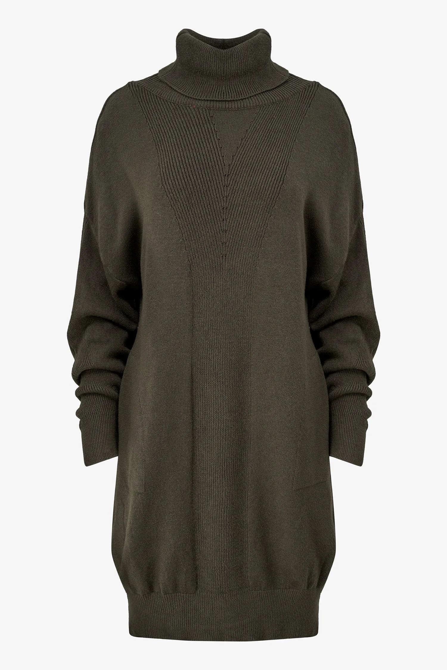 Women's Knit Turtle-Neck Dress | M Denim Cool UltraSoftFinish