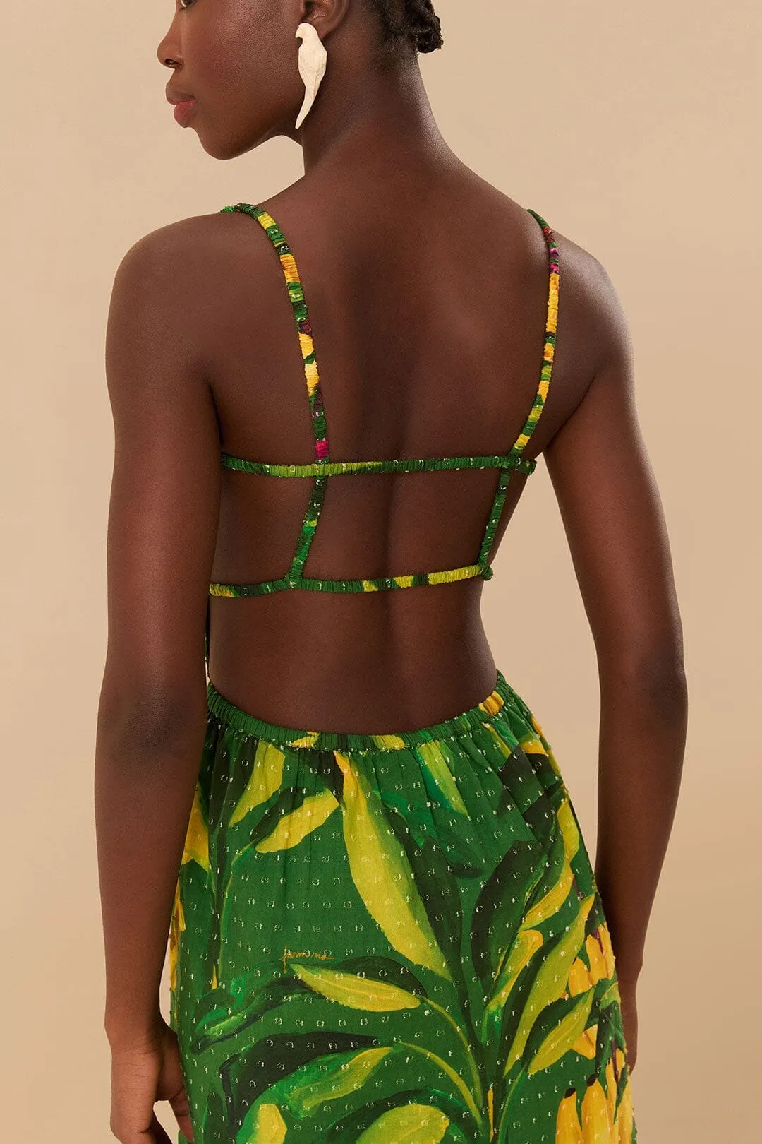 Green Banana Aquarela Midi Dress Petal Drift