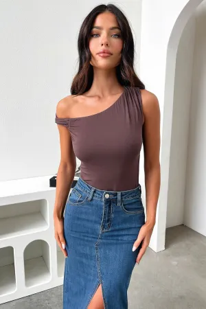 Aspen Bodysuit - Brown Wedding Youth Shopping Chic