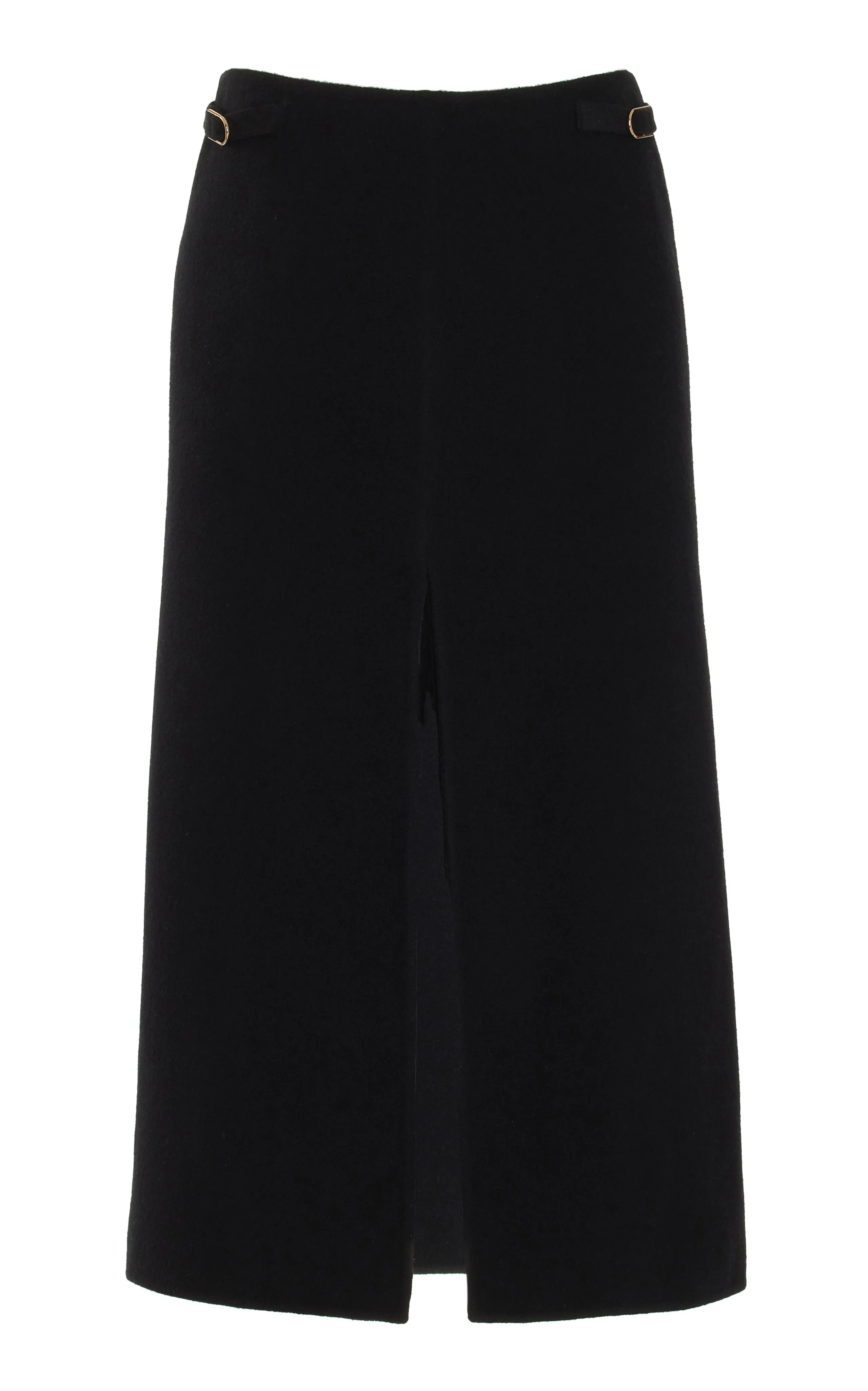 Morelos Midi Skirt in Black Double-Face Recycled Cashmere Relax Outfit Resort Vacation
