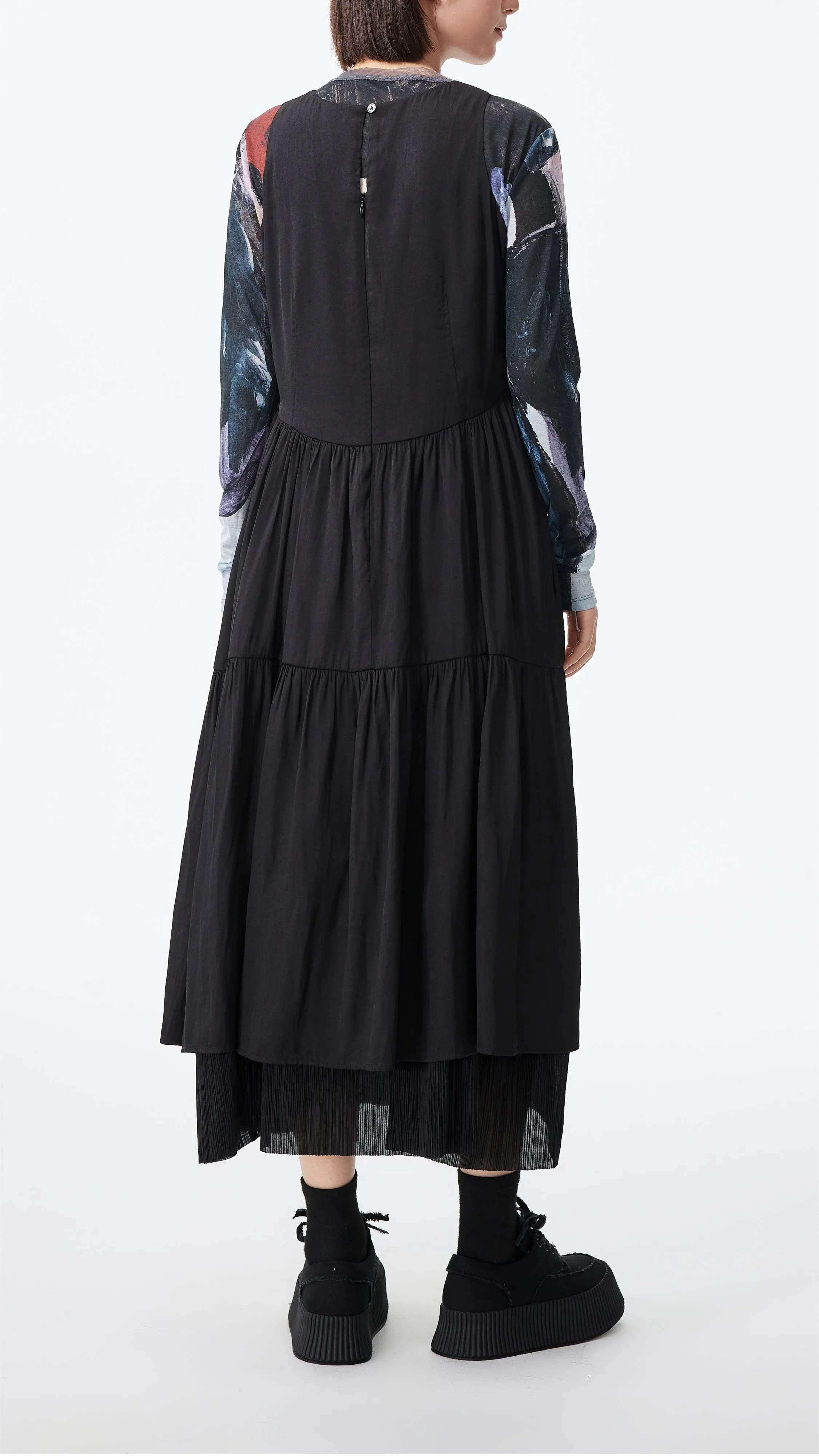 Tiered Midi Dress Power Vibe Clear Glow