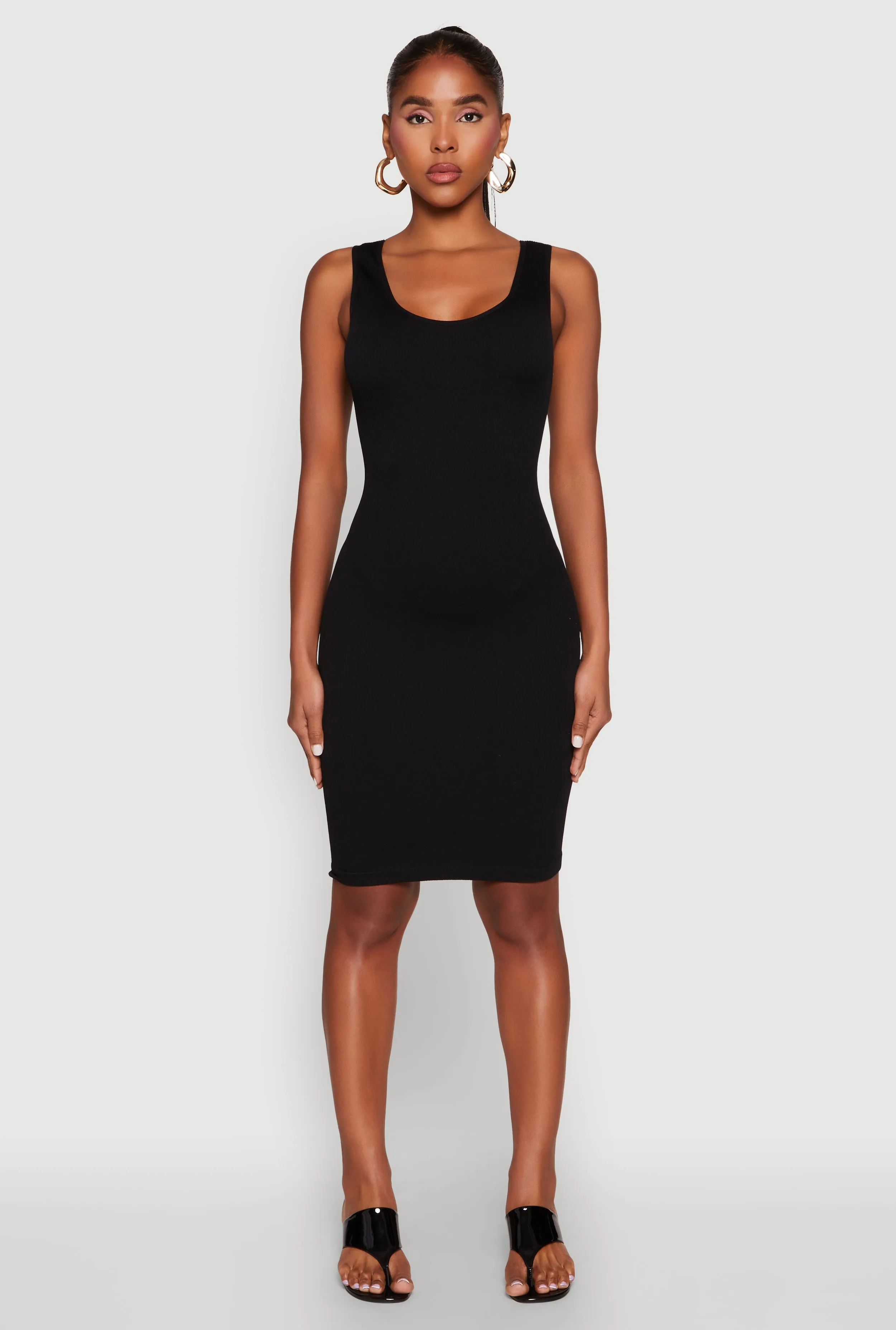 Urban Chic Ribbed Knit Seamless Tank Dress