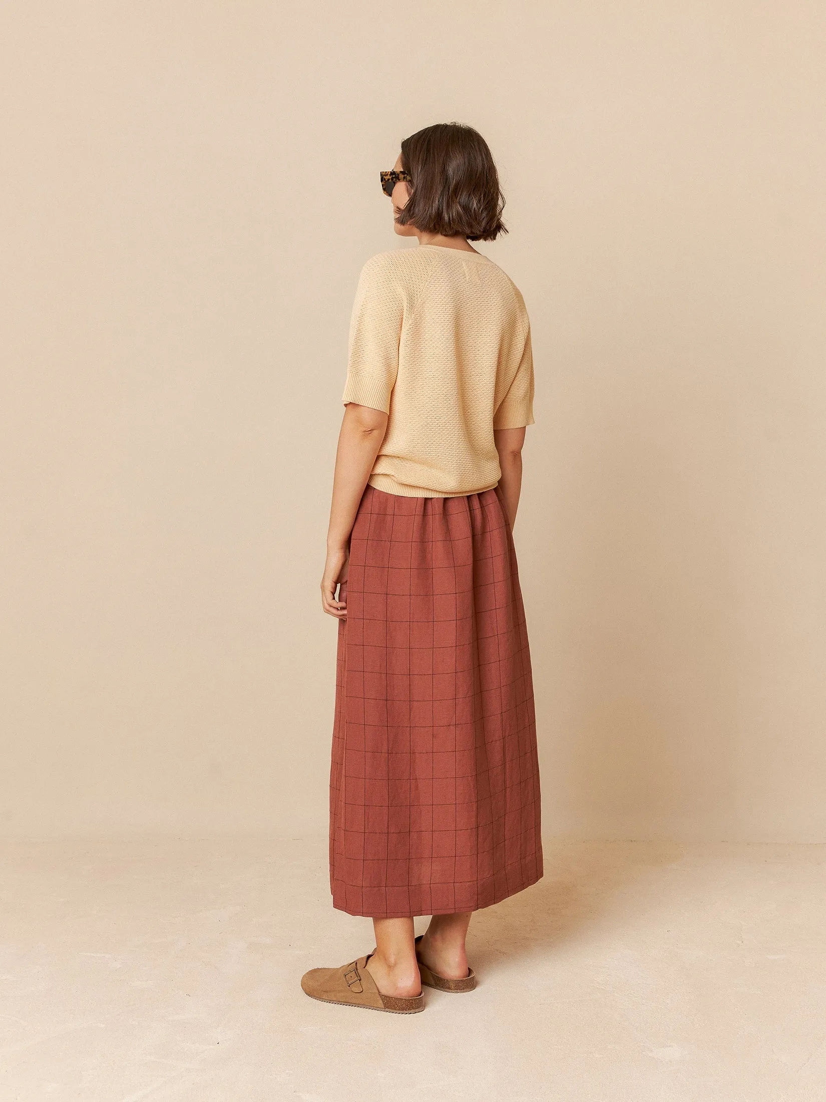 Window Pane Check Skirt Group Mood