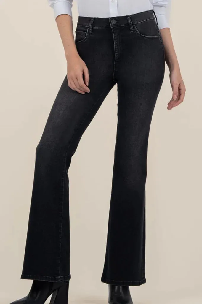 SmoothGripFastenings Energy Mood KUT Ana High Rise Black Flare Jeans