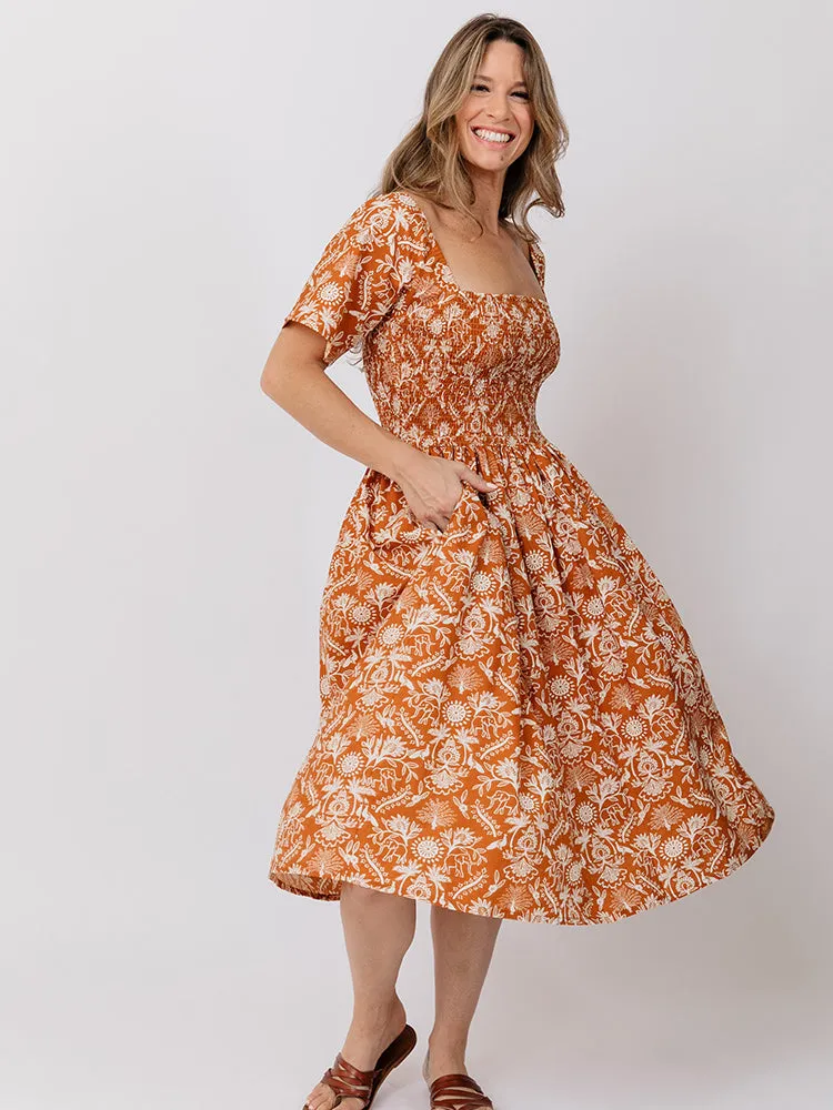 Teddy Dress - Paradise Toile AirflowOptimized Future Glow