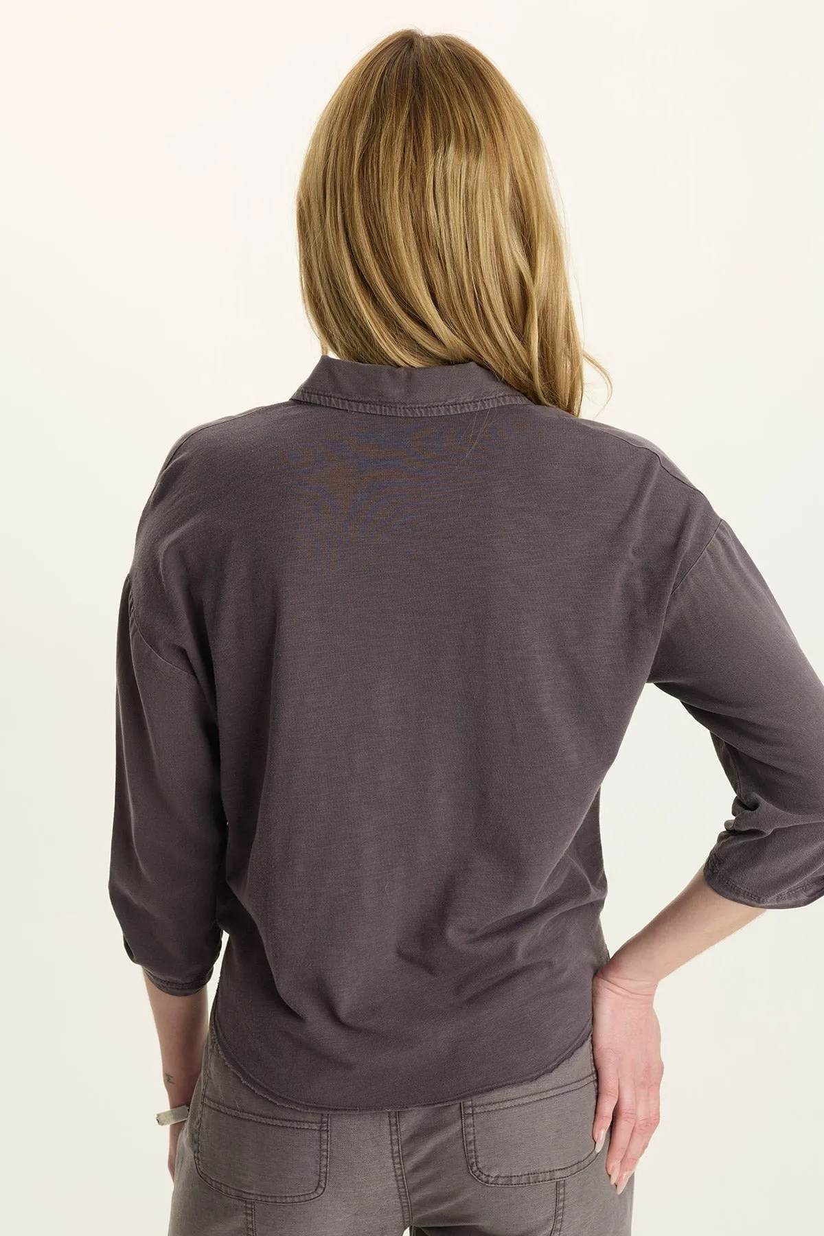 RipstopFabric Tyrell Lightweight Tie-Front Button-Up