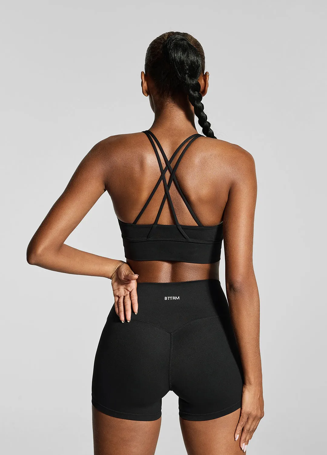 Jet Black Micro Shorts Flexible Gusset Design
