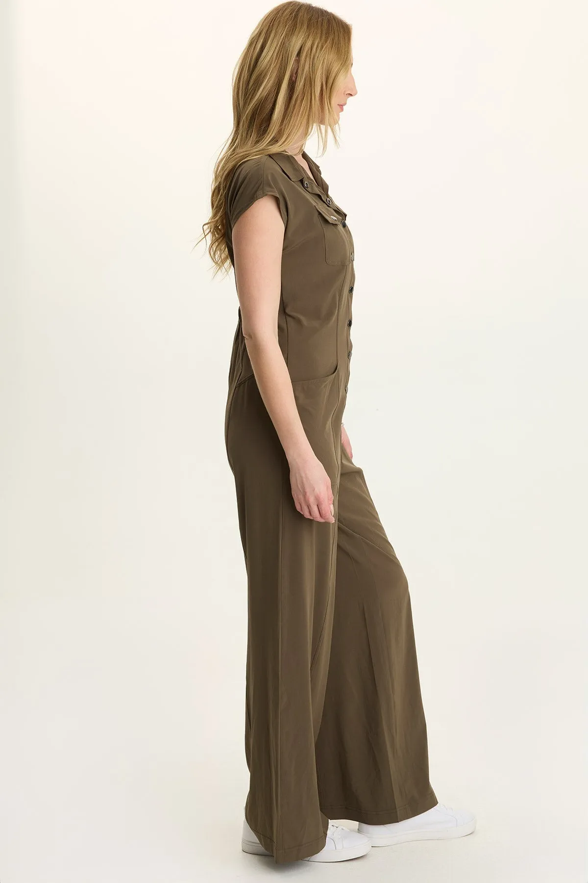 Metro Edge ElasticWaistband Alpha Active Stretch Jumpsuit