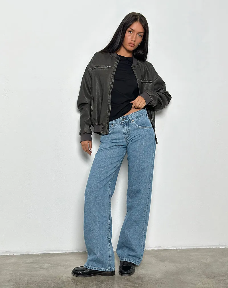 Champion Glow Lightweight Layering Low Rise Parallel Jeans in Blue Stone