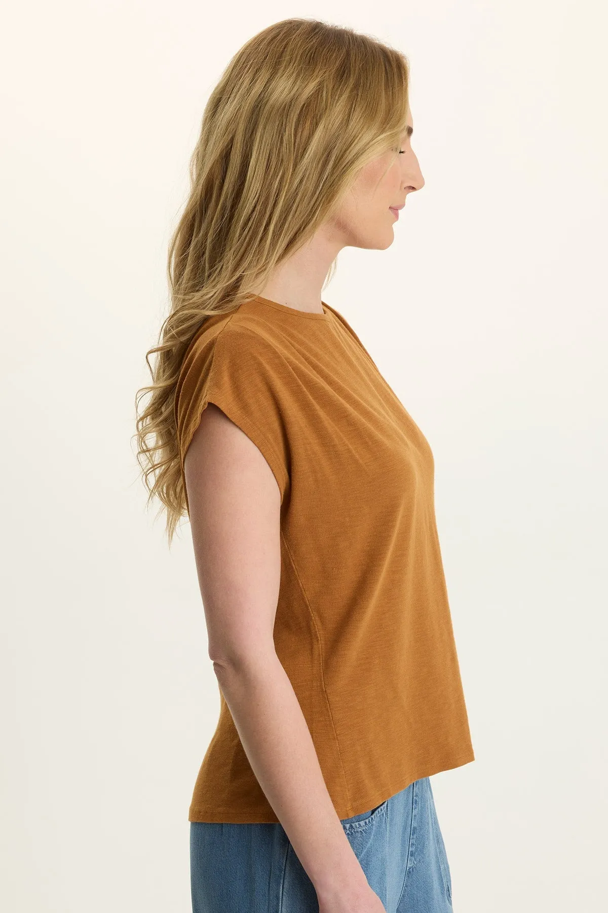 Arwen Soft Jersey Mock Neck Tee Metro Mode Run Ready