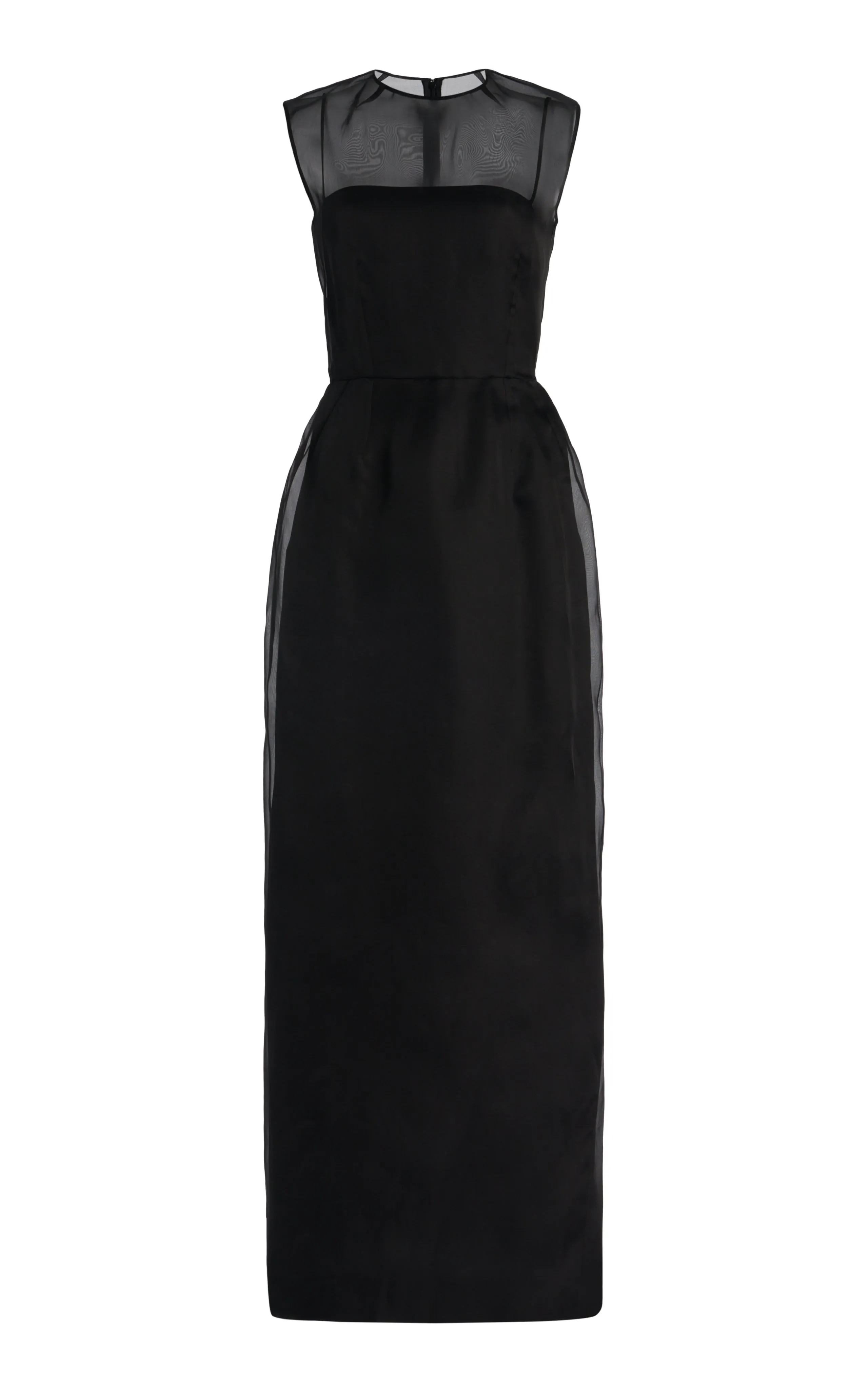 MultiDirectionalFlex Gentle Breeze Maslow Sheer Maxi Dress with Slip in Black Silk Organza
