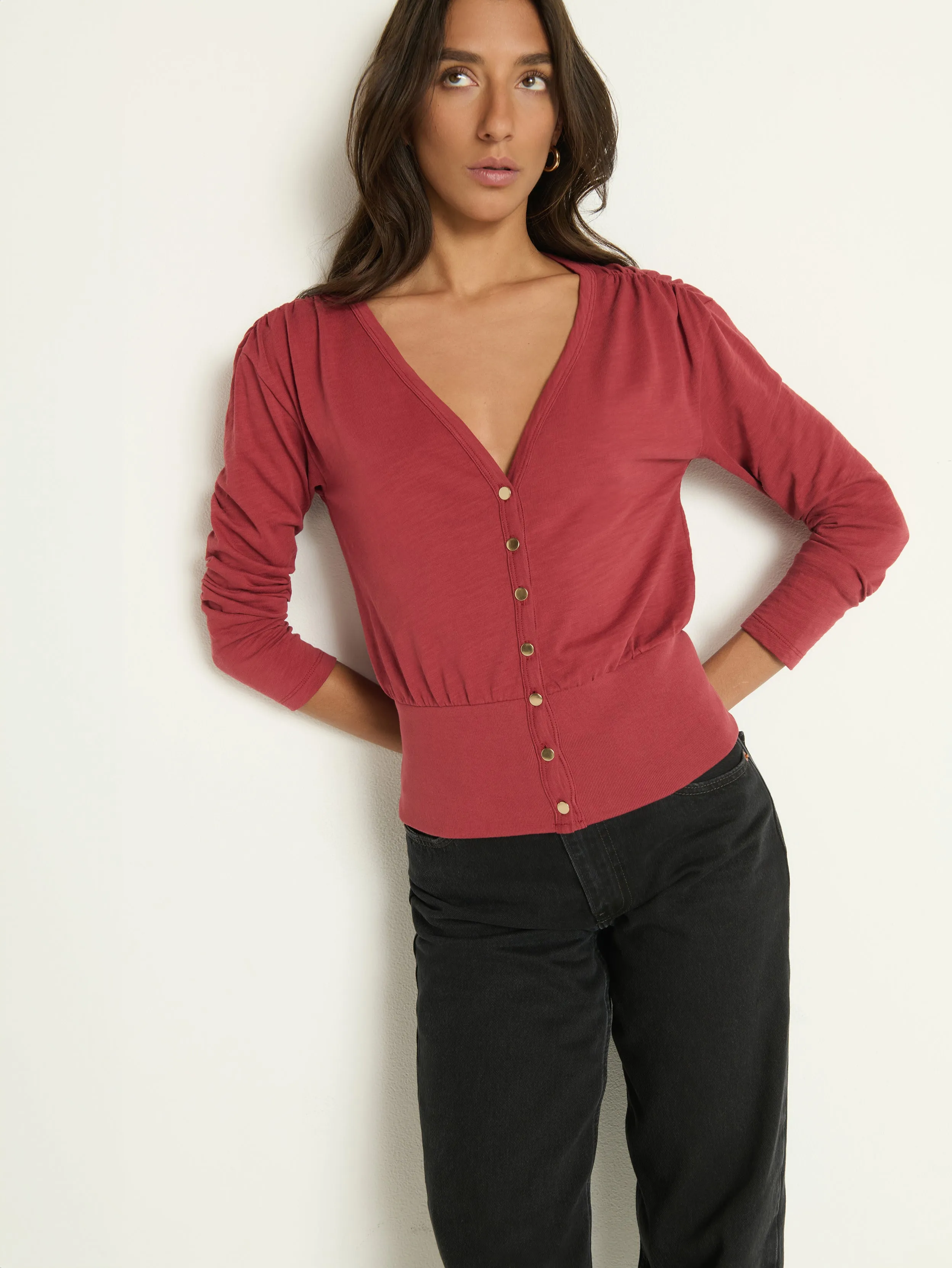 Colette Cardigan Top AbrasionResistant Material