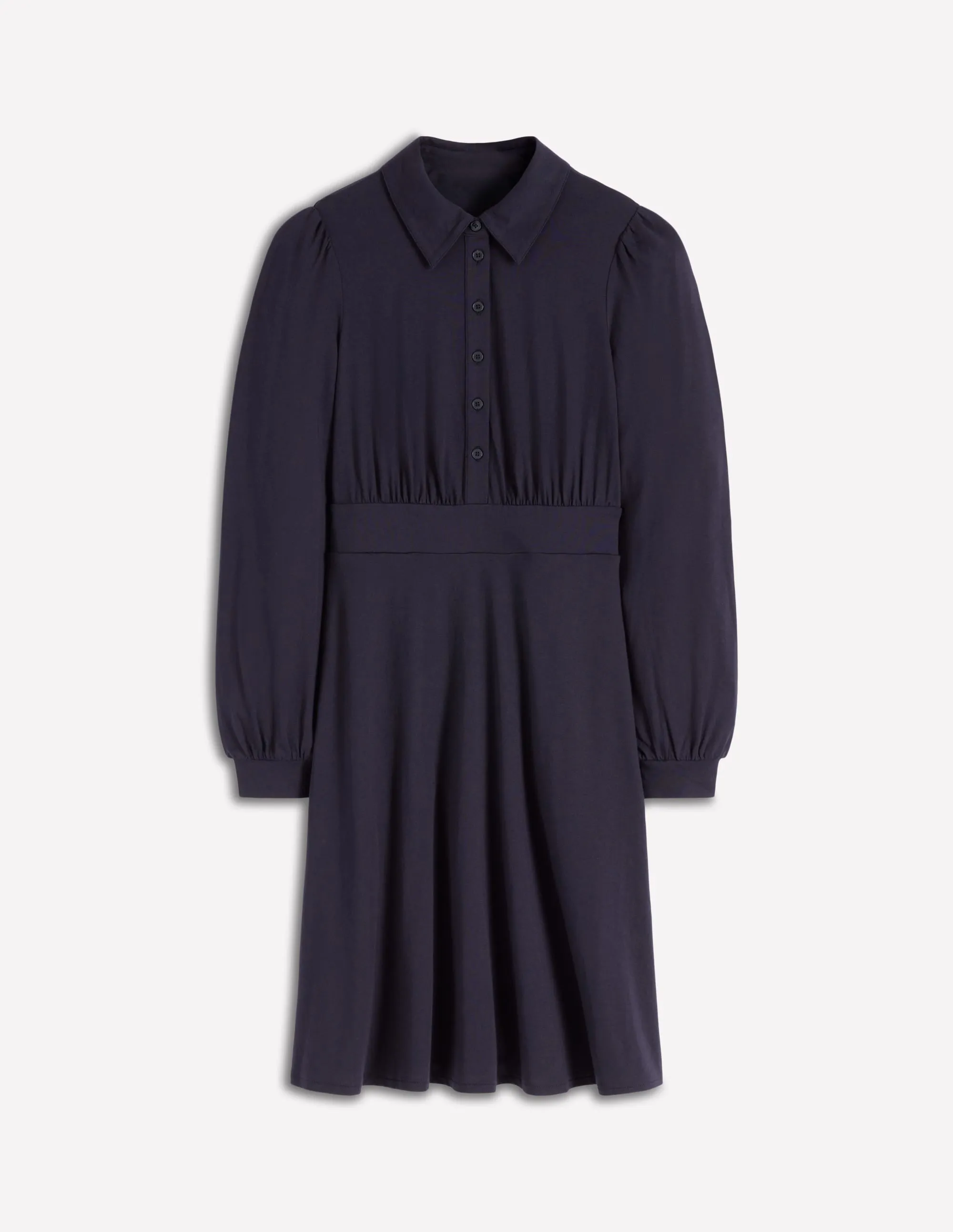 Orla Short Jersey Shirt Dress-Navy Playful Style Water Repellent Coating