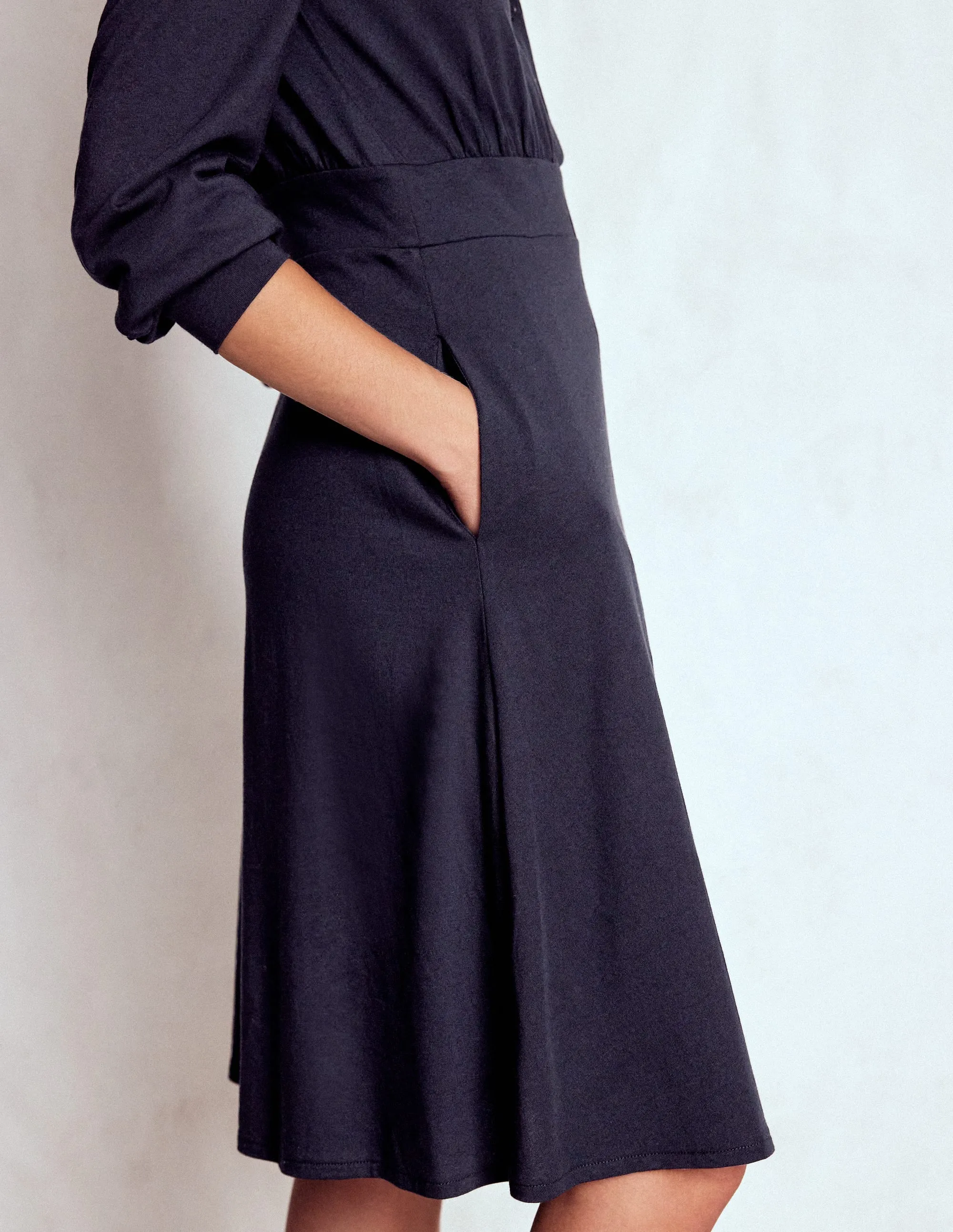 Orla Short Jersey Shirt Dress-Navy Club Star