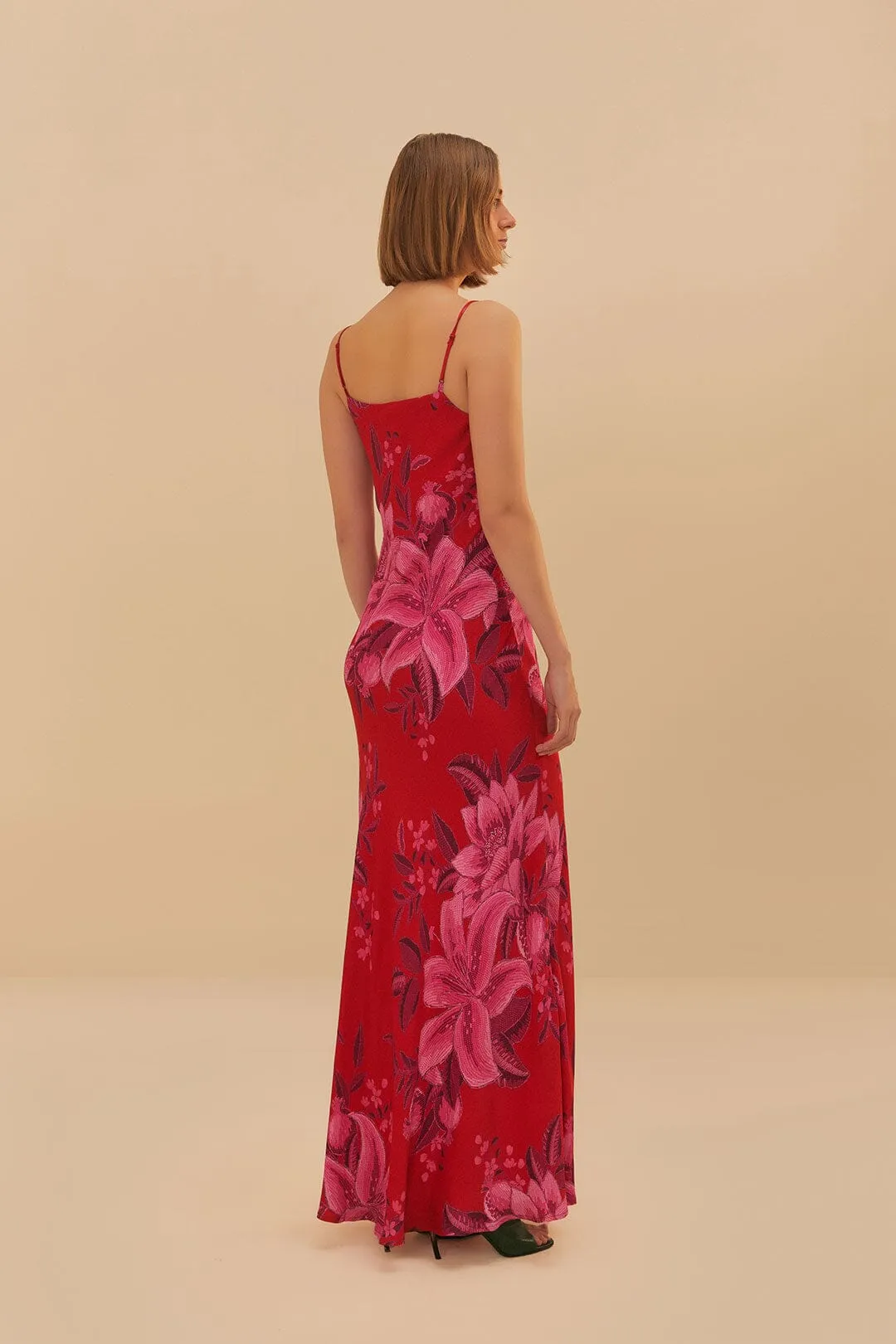Evening Mist Red Summer Fruit Lenzing? Ecovero? Viscose Maxi Dress