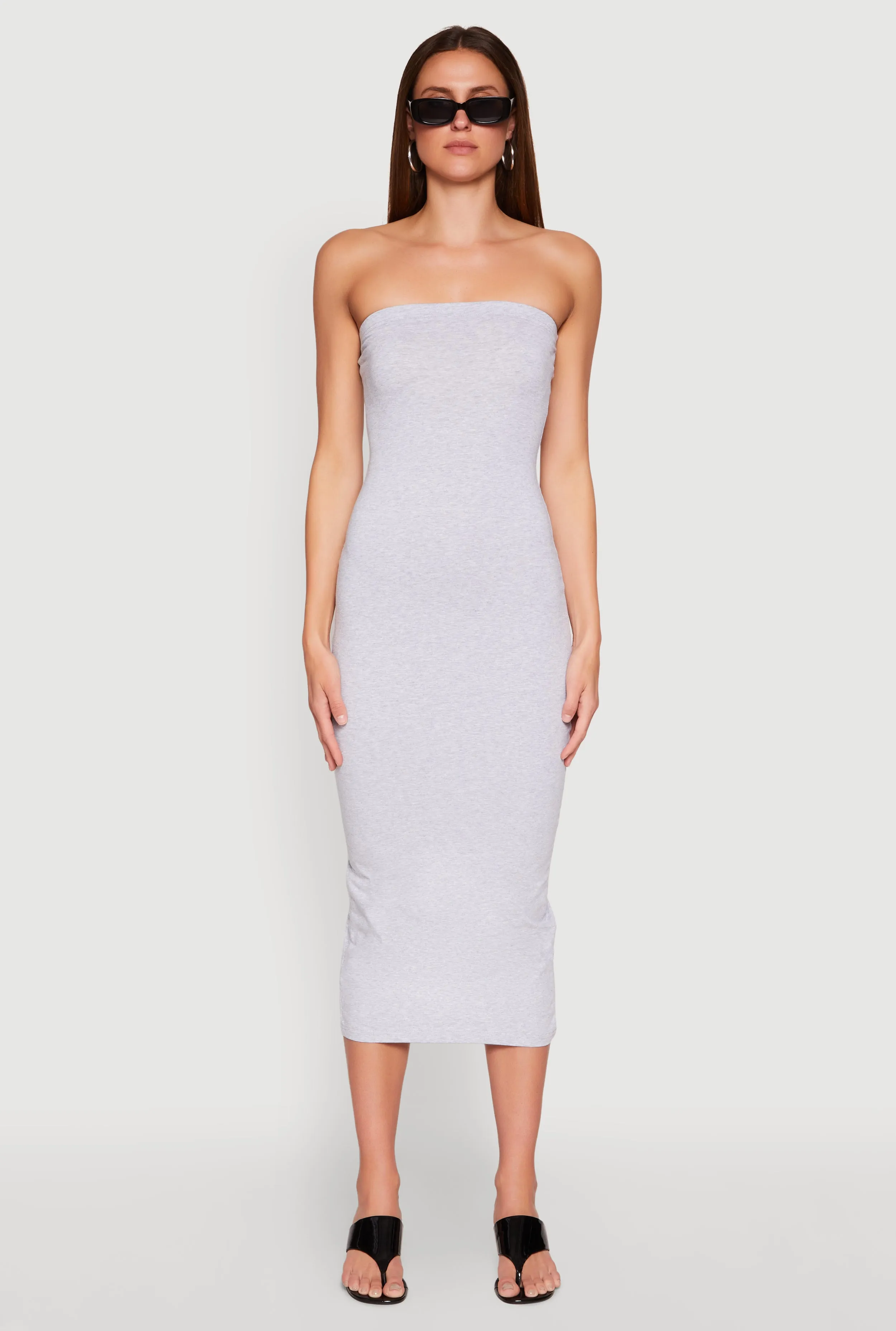 Cloud Soft Grain Gold Daisy Maxi Tube Dress