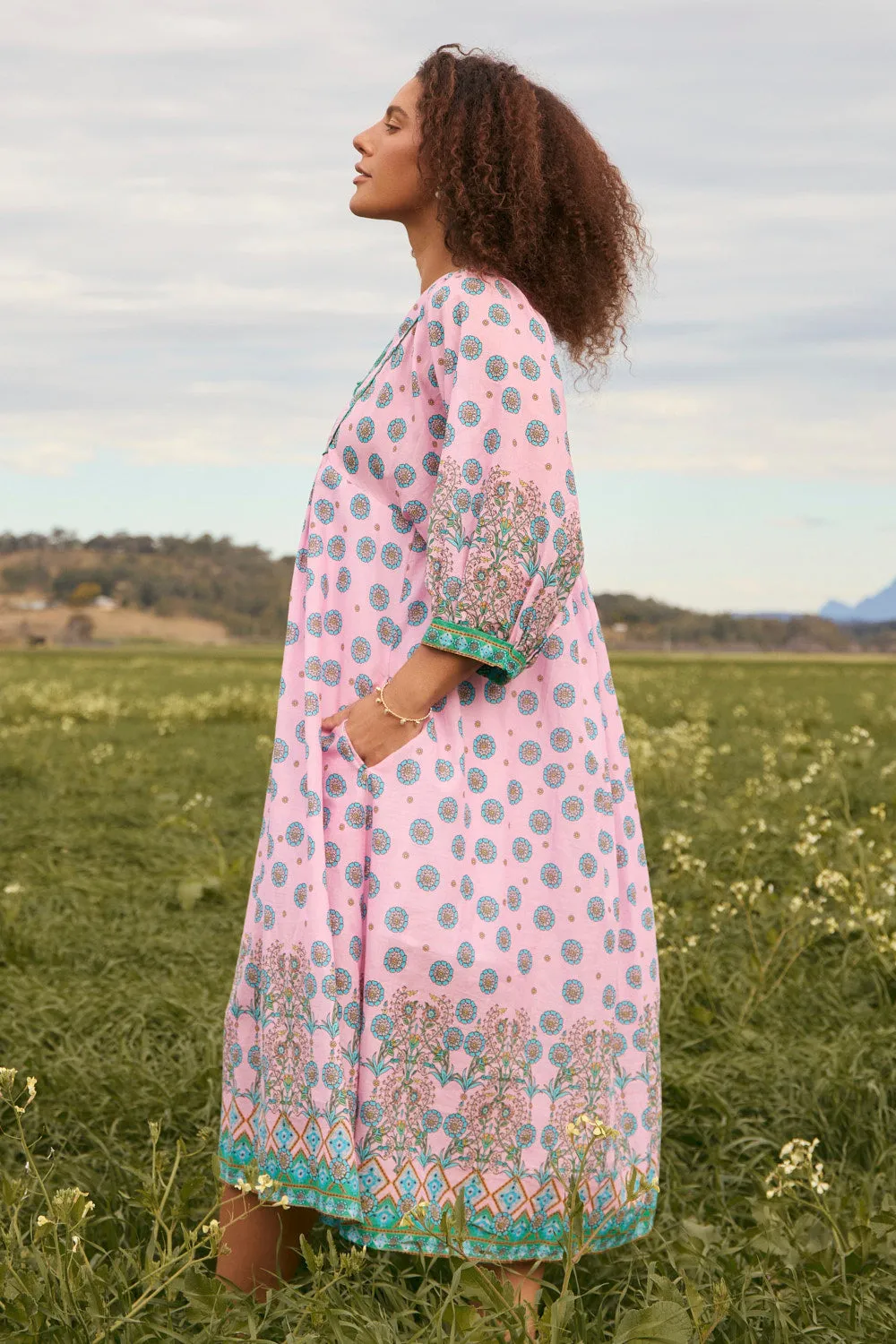 Cairo Boho Dress in Shalimar The flattering cut of this dress creates a polished appearance without being overly fussy Sunbeam Flow