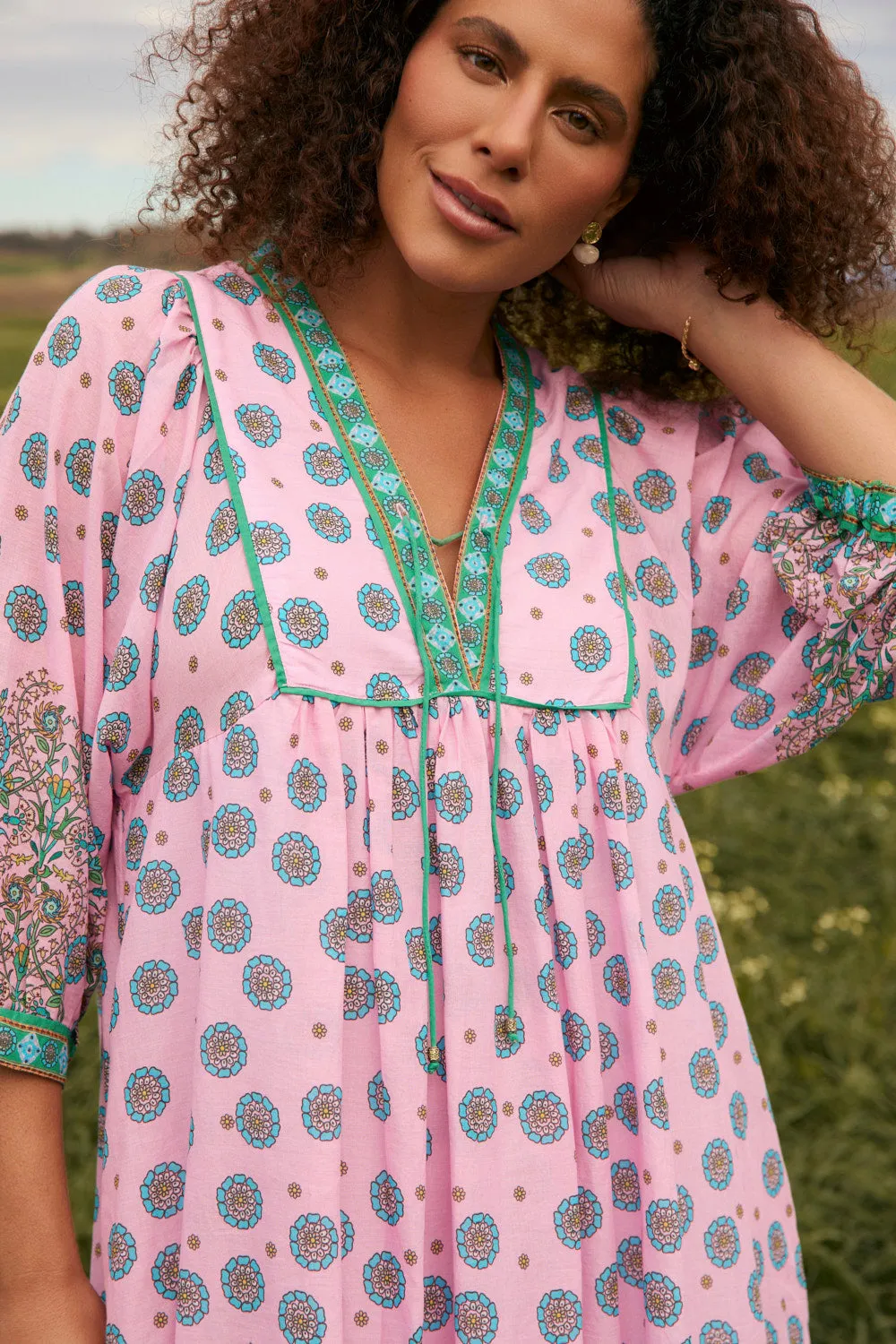 Autumn Gold Cairo Boho Dress in Shalimar