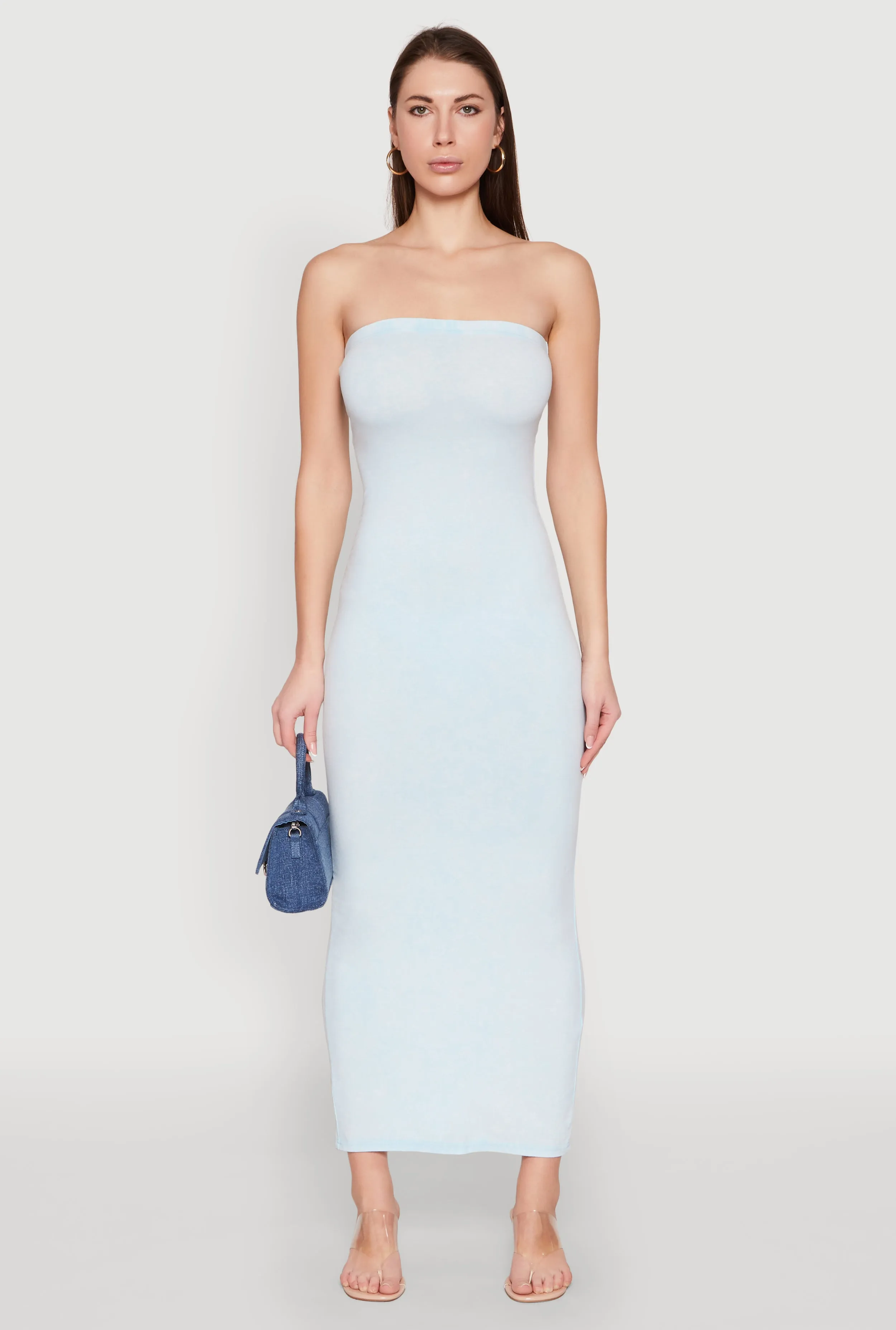 Daisy Mineral Wash Maxi Tube Dress Olive Grove