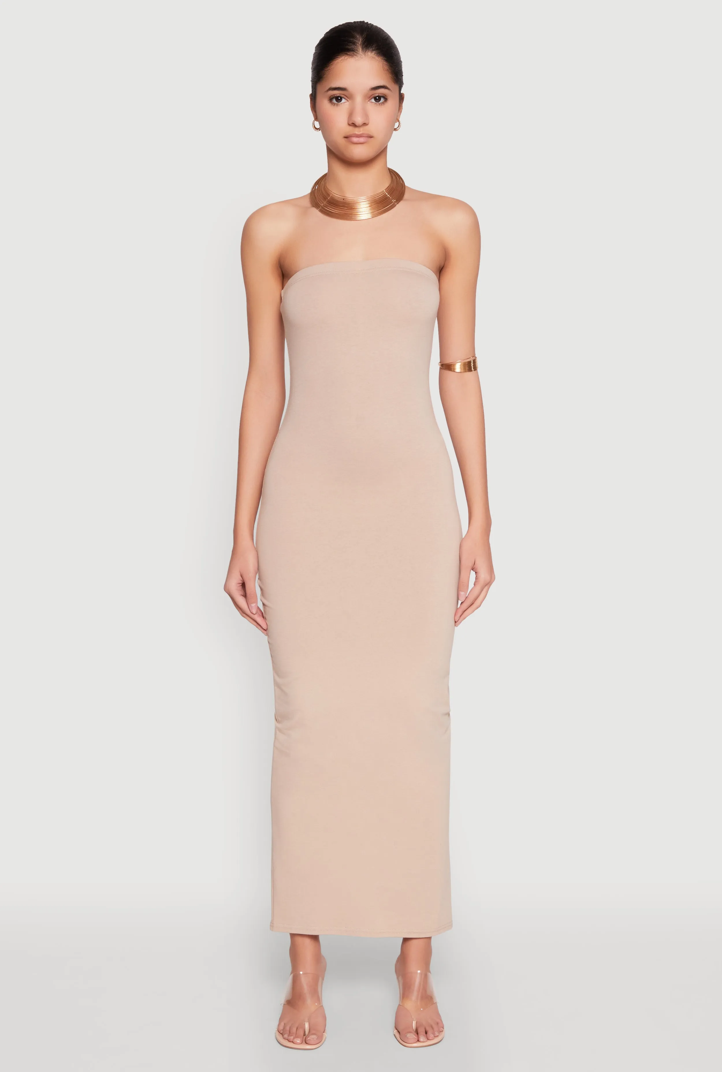 Daisy Maxi Tube Dress Forest Path Wind Proof