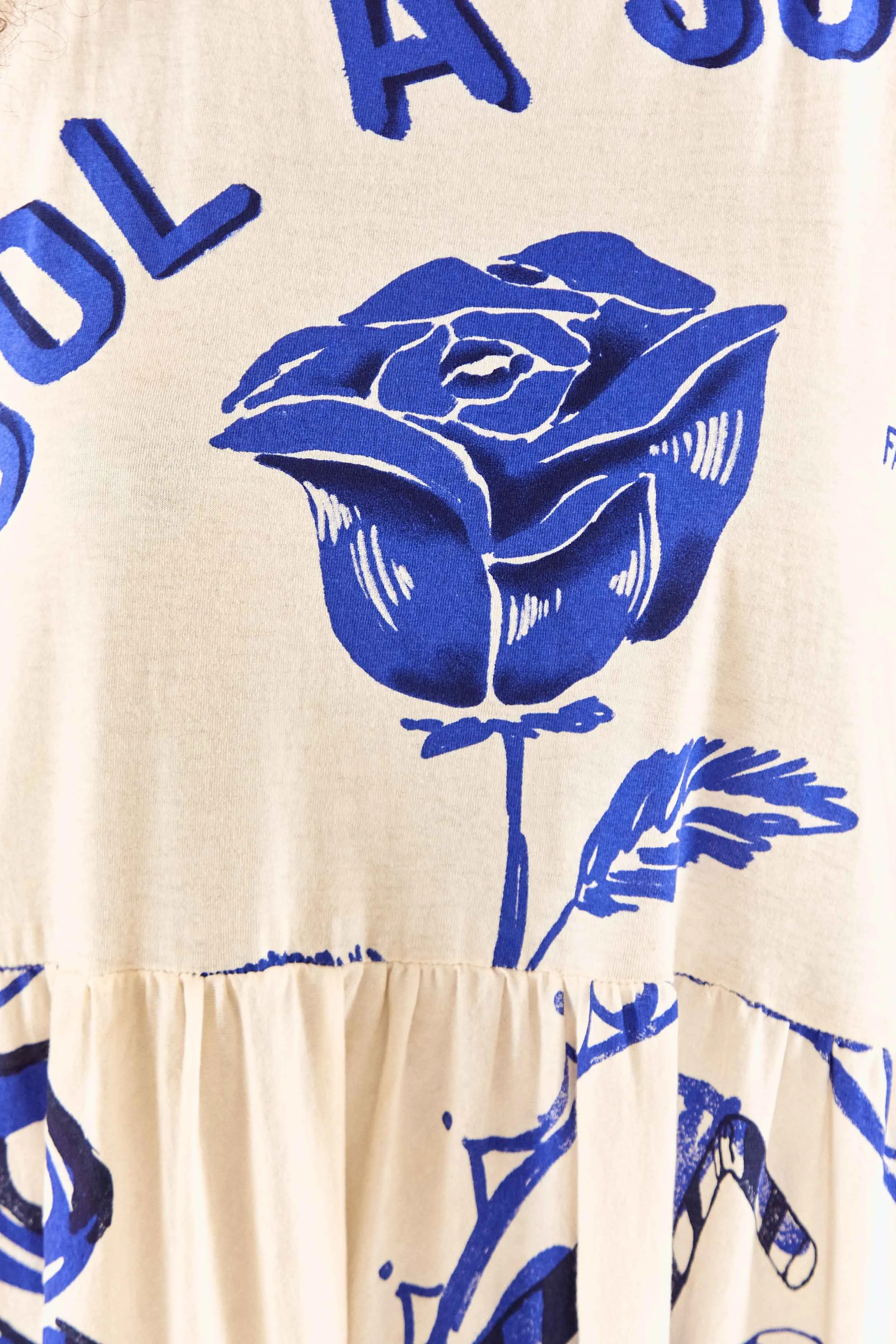 Orchard Walk White Rainha Das Aguas T Shirt Dress