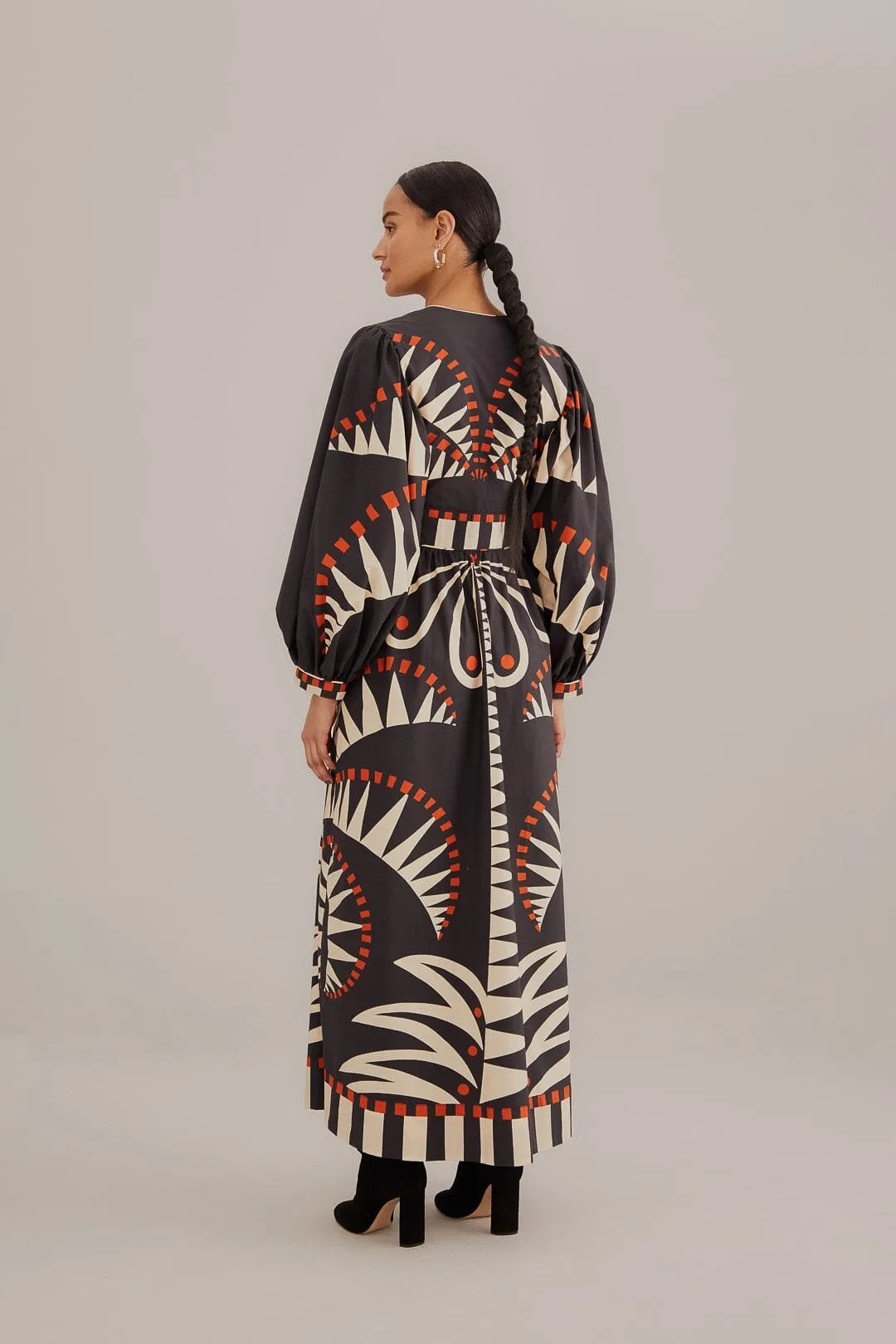 Beautiful event maxi Black Coconut Grove Puff Sleeve Maxi Dress