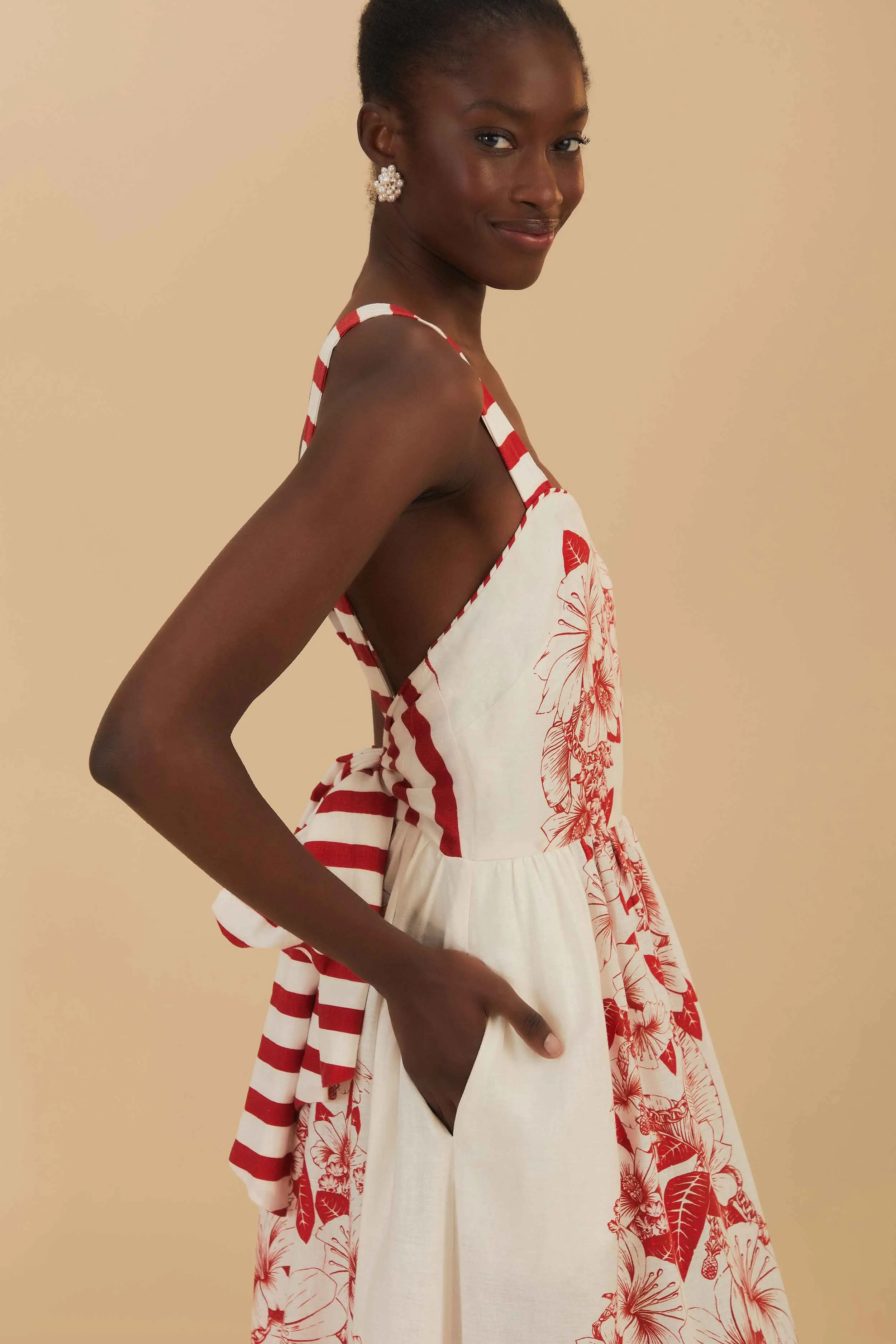 Off-White Floral Chains Maxi Dress Metal Shine