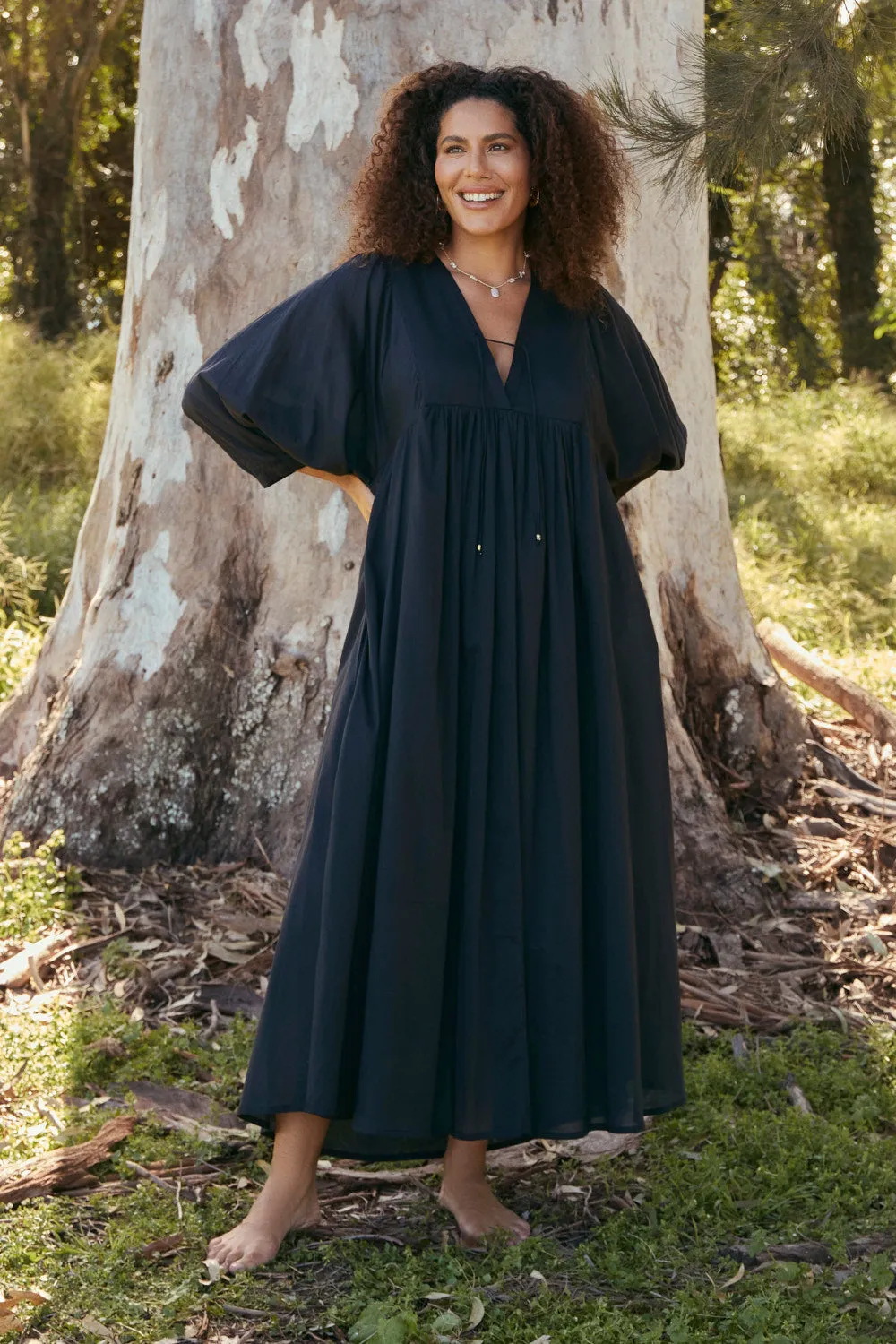 Olive Grove Cairo Boho Dress in Black