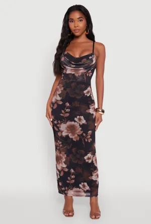 Floral Mesh Padded Cup Sweetheart Bustier Dress Wild Meadow