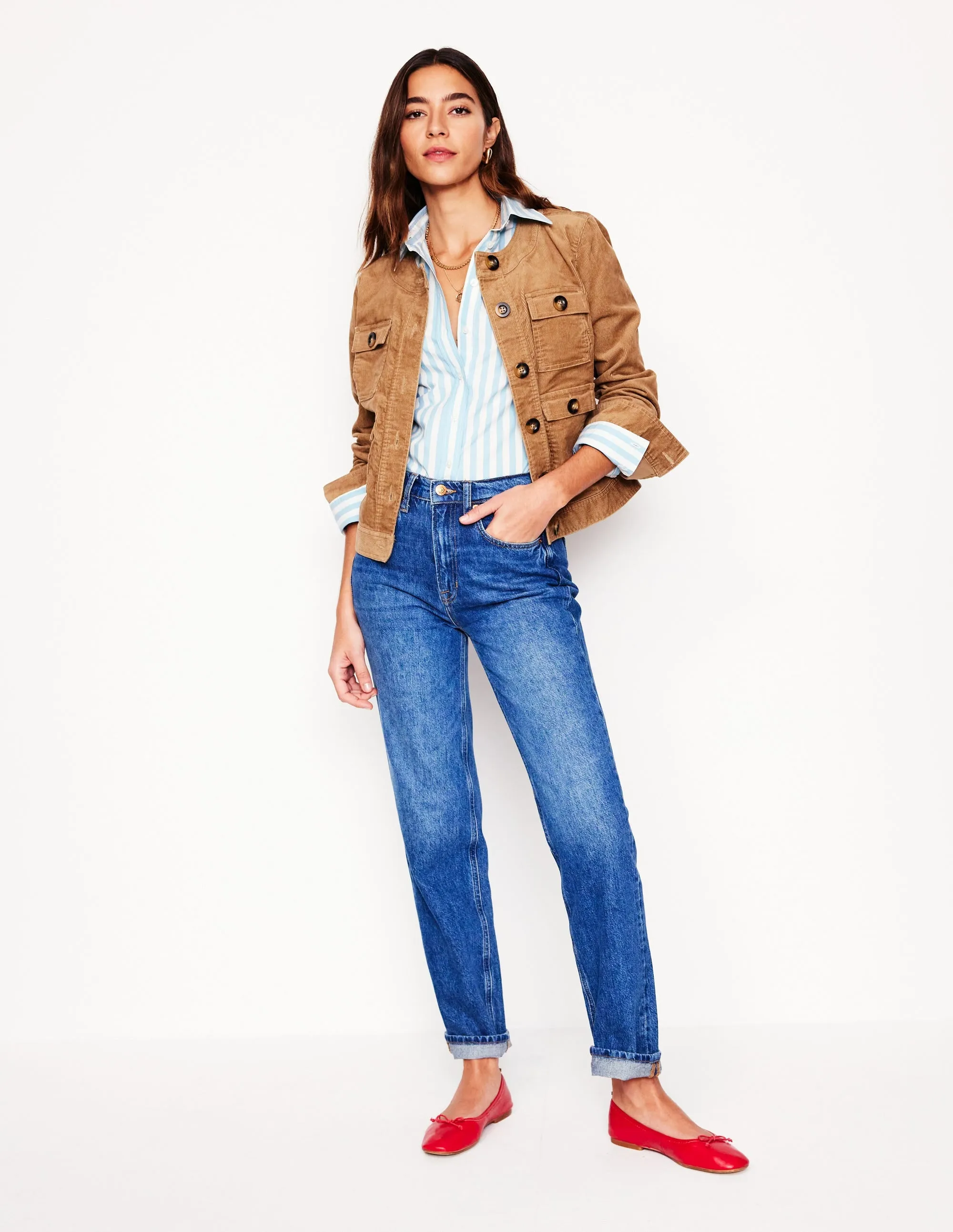 Urban appeal Rainy Day Chill Outfit Nature Lover High Rise Rigid Straight Jeans-Mid Vintage