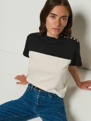 Utility Mode AntiBacterialTreatment Yvette Mock Neck Tee