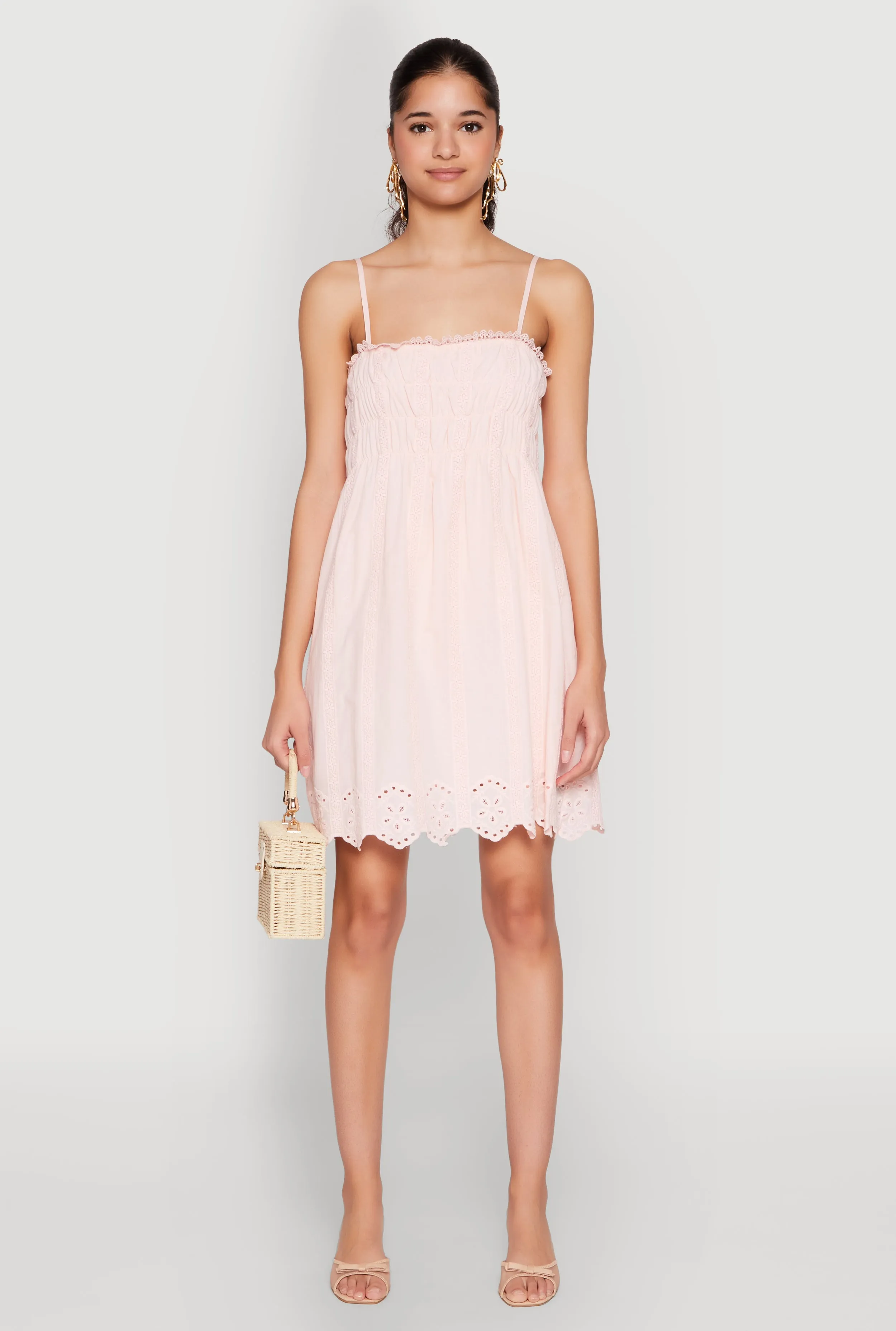 Stage Mode City Light Haute Monde Floral Crochet Detail Mini Dress