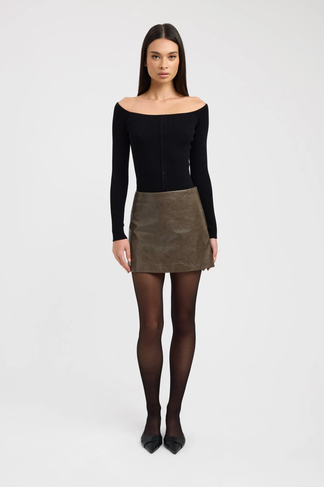 Andes Low Rise Mini Skirt button detail All Day Look