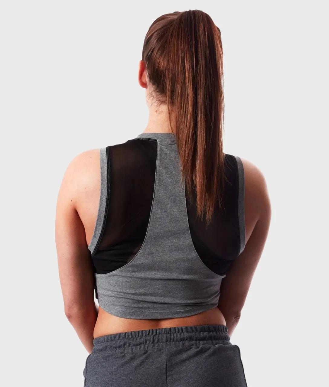 Trust Glow CROP Tank [Grey/Black]