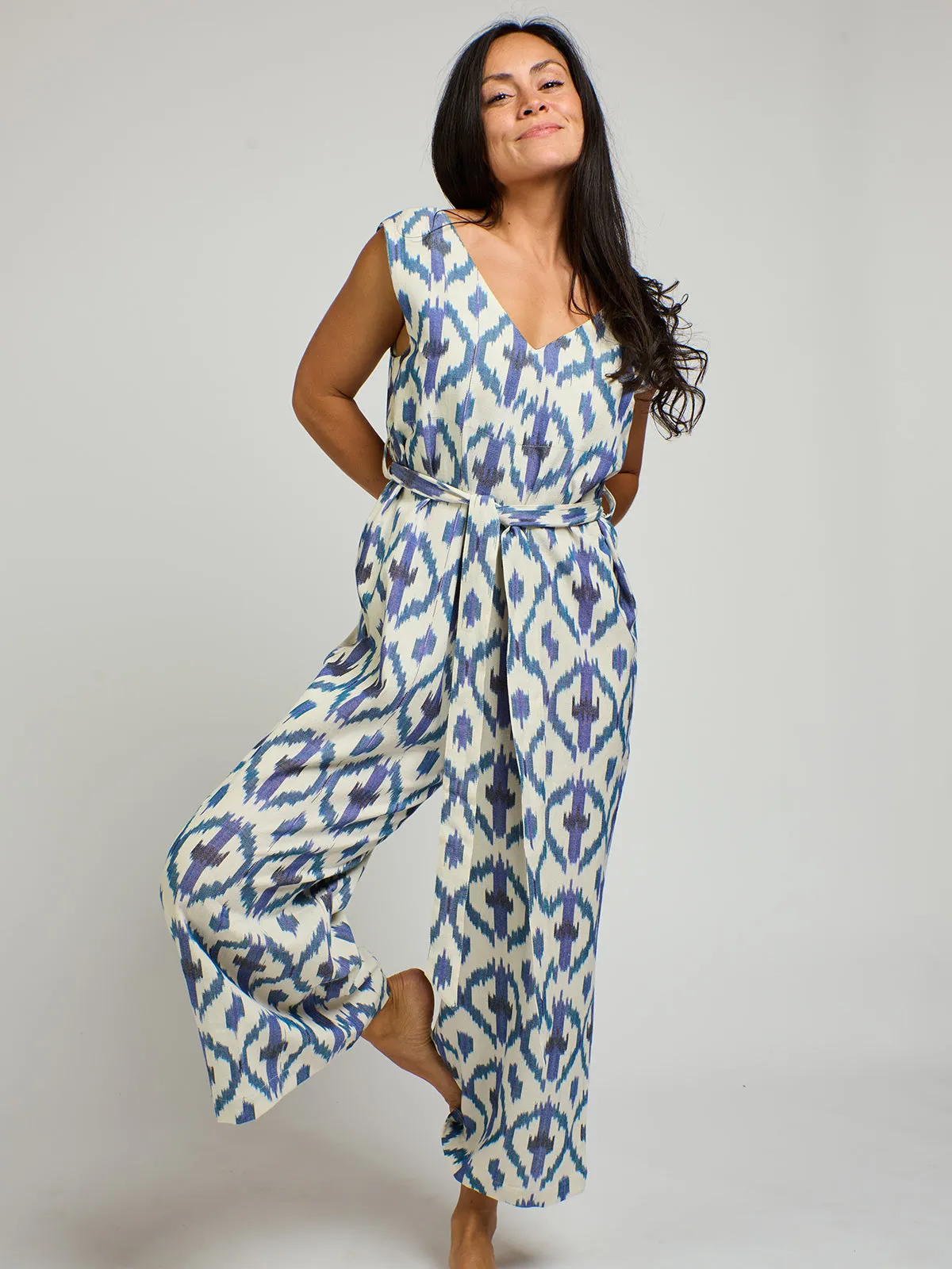 Jana Jumpsuit - Seashore Ikat RecycledBlend