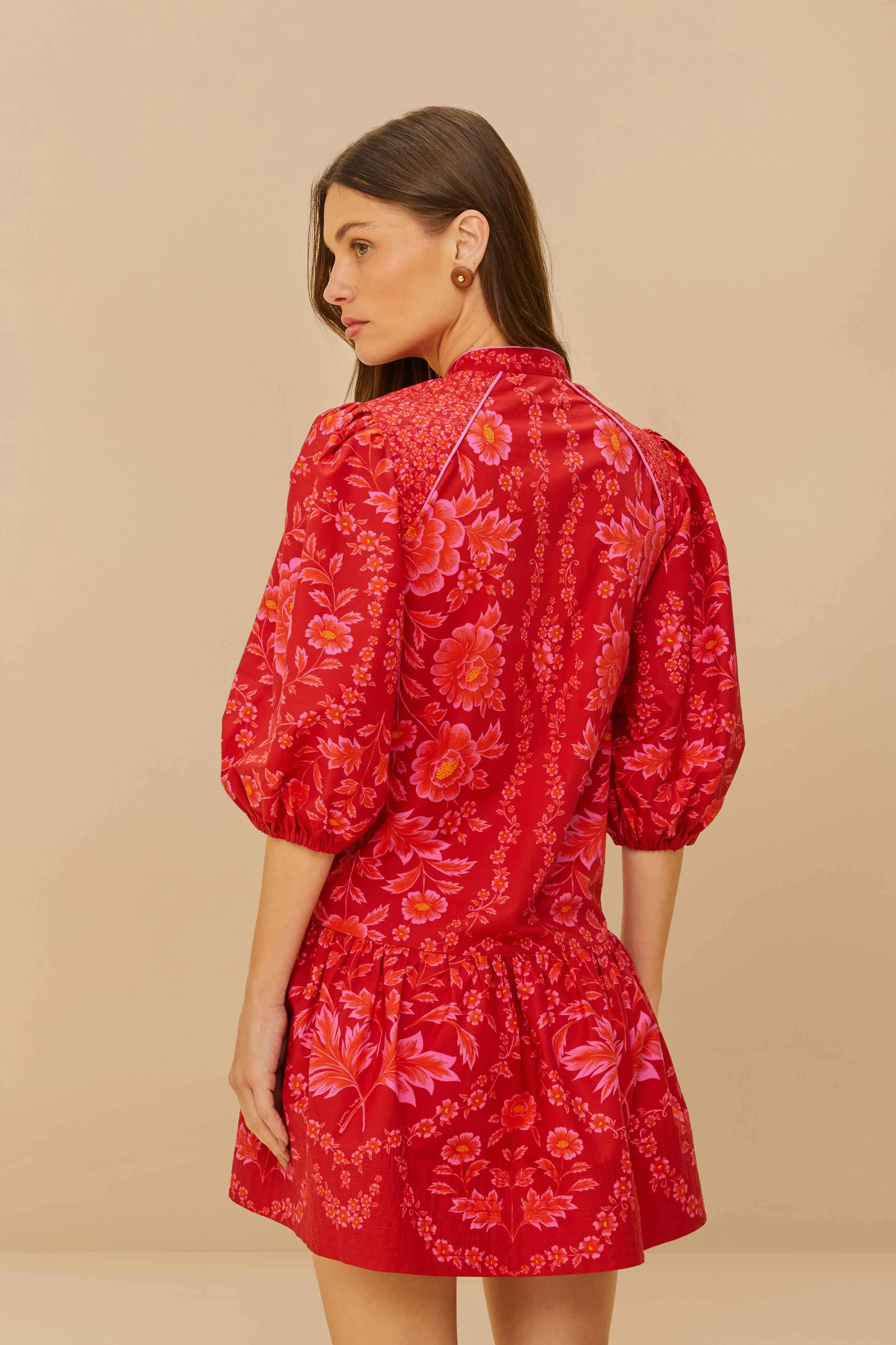 Red Olivia Organic Cotton Mini Dress Party Star