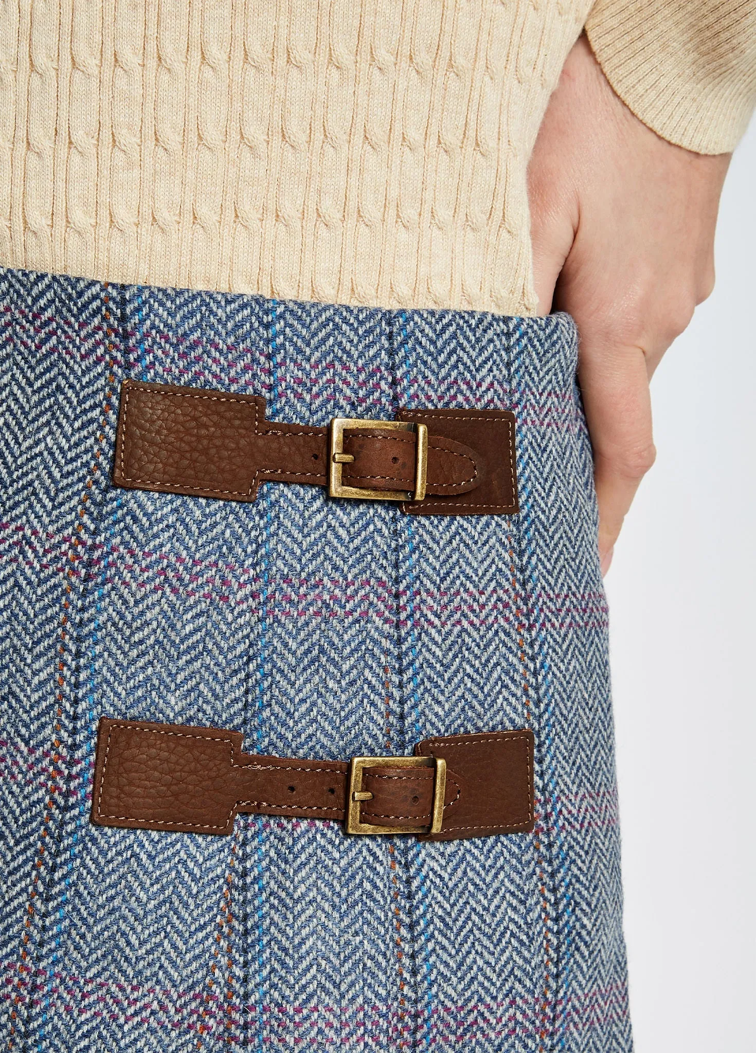 ReinforcedHems Blossom Tweed Skirt - Denim Haze