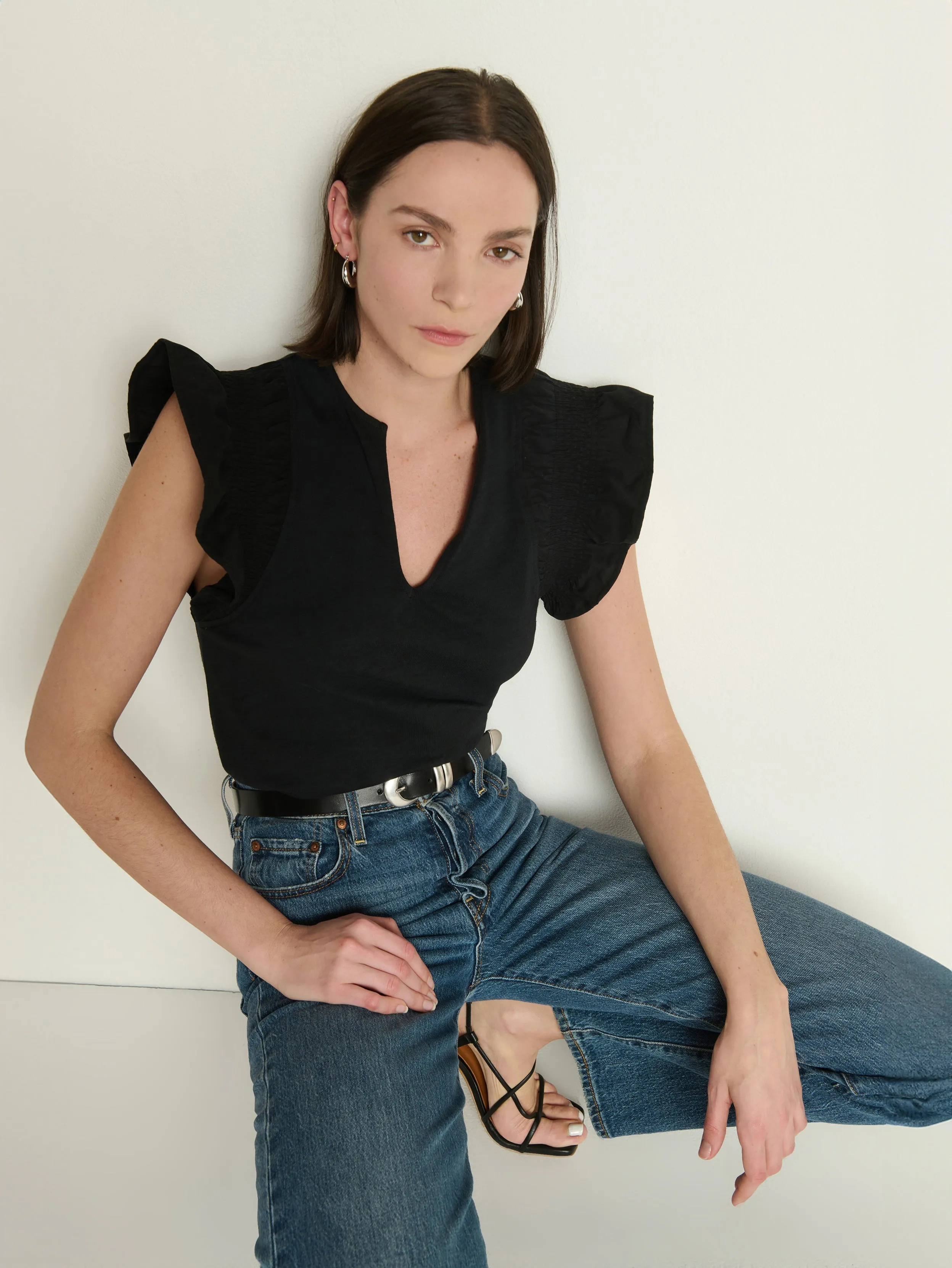 Harbor Style Christa Ruffle Top