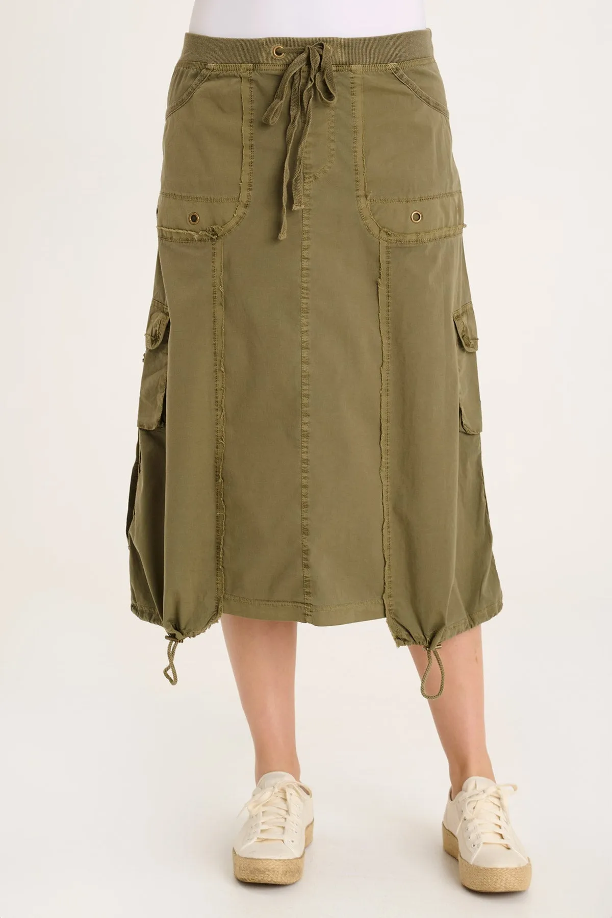 Park Day Castalina Poplin Cargo Midi Skirt
