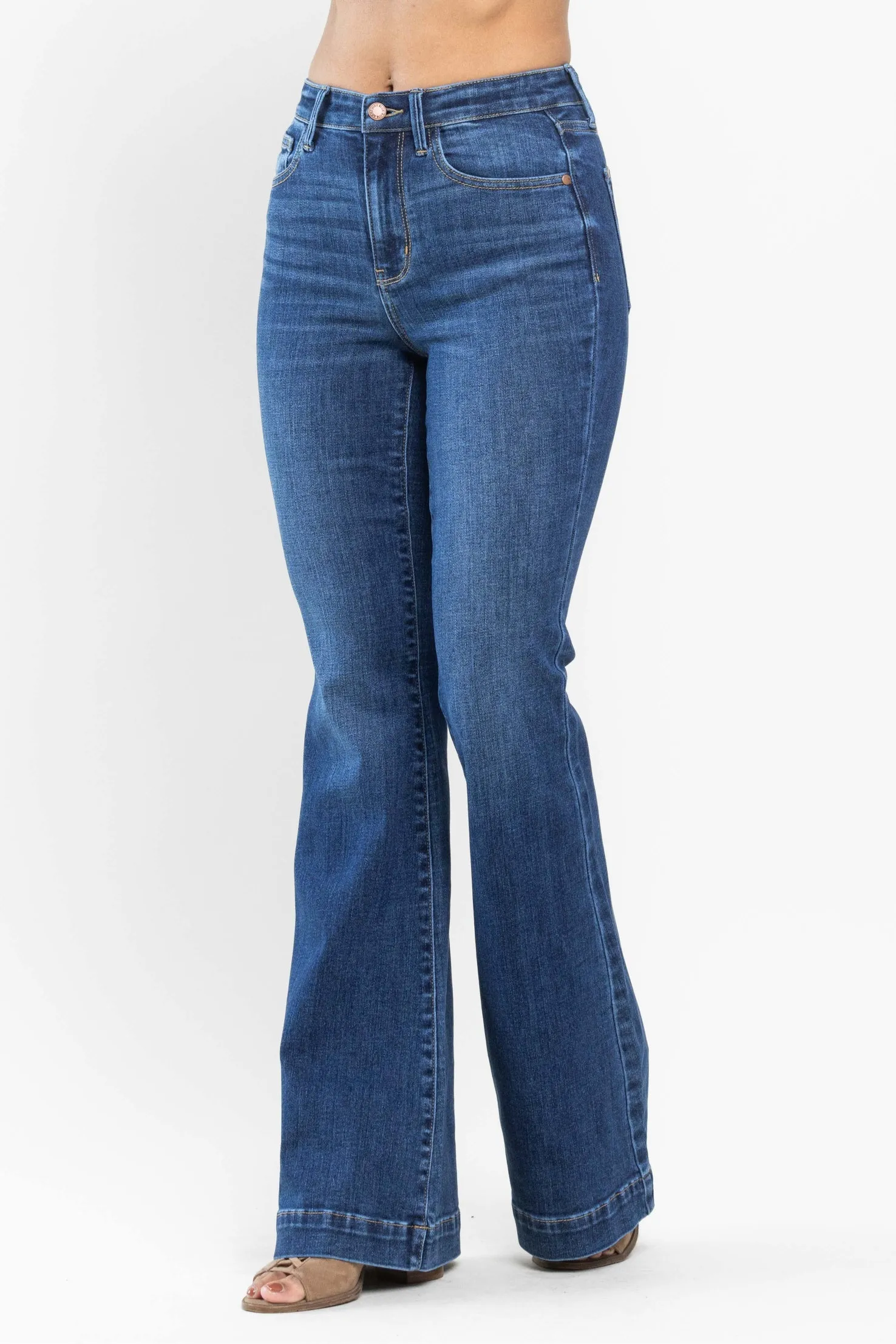 Judy Blue Medium Wash Flare Jean Tropical Glow