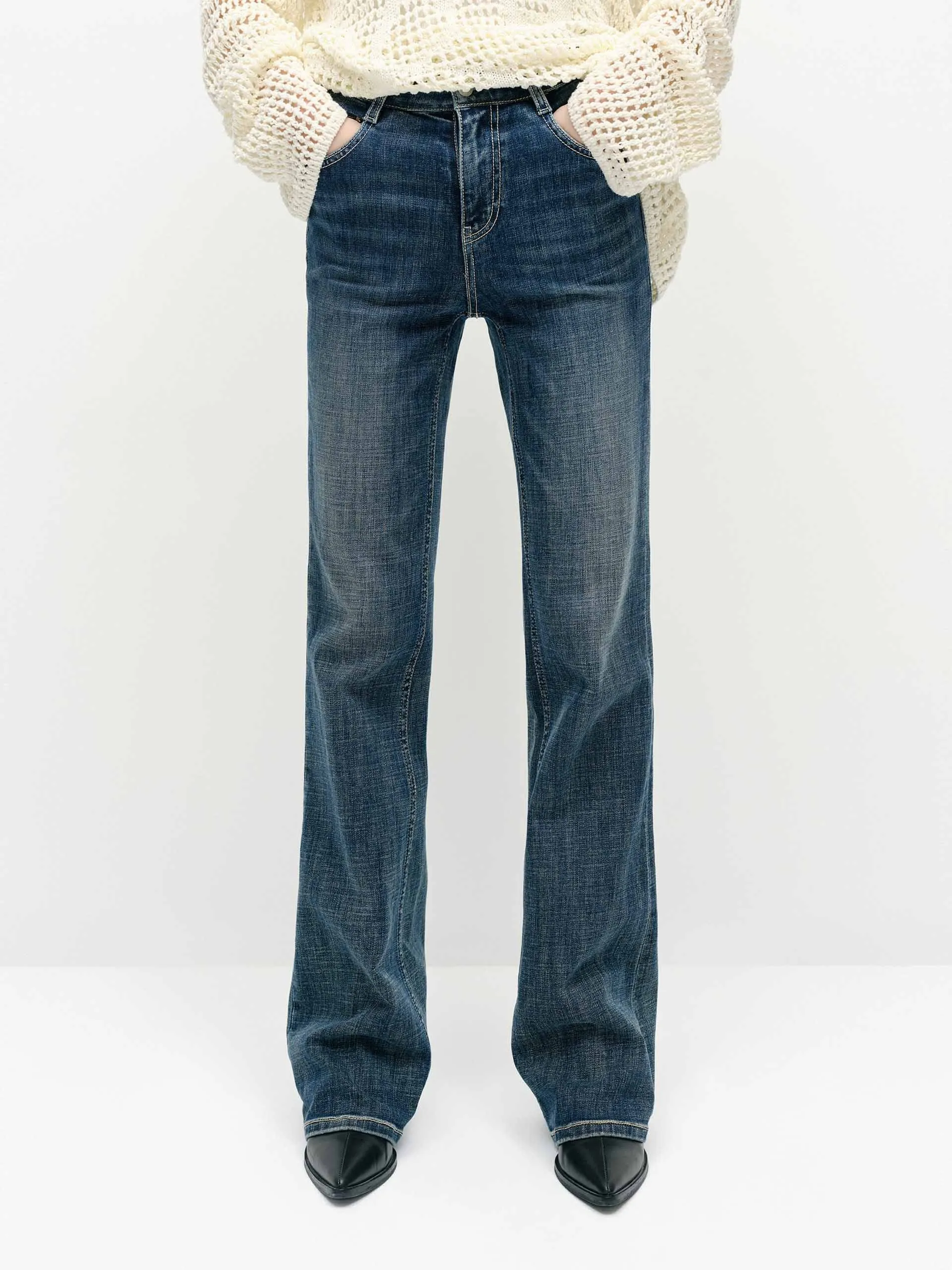 Spring Mood Trendy Clean Cut High Waist Straight Jeans