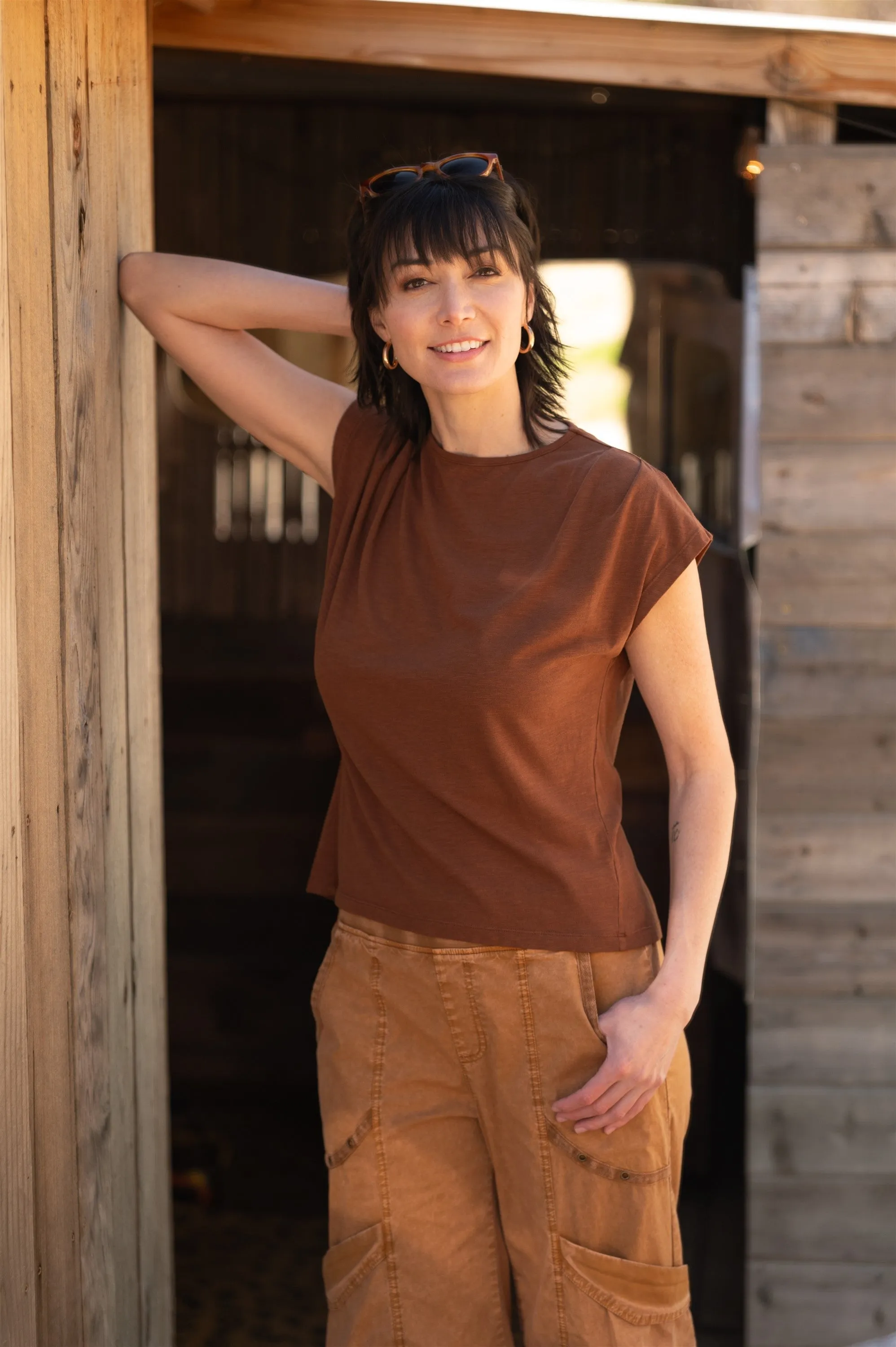 Slub Arwen Top Wool Fit Tagless Design