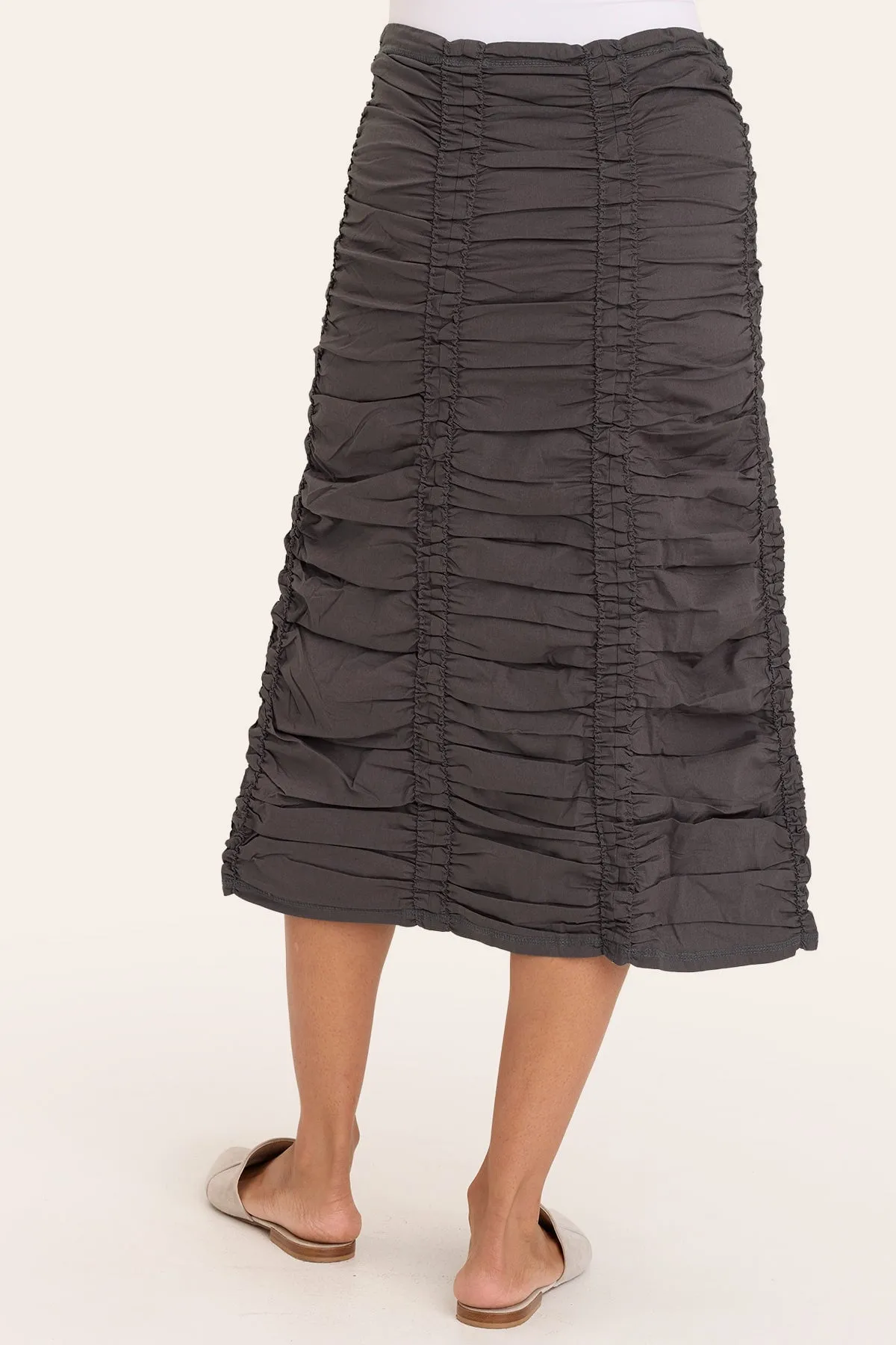HypoallergenicYarn HypoallergenicFabric Double Shirred Panel Skirt