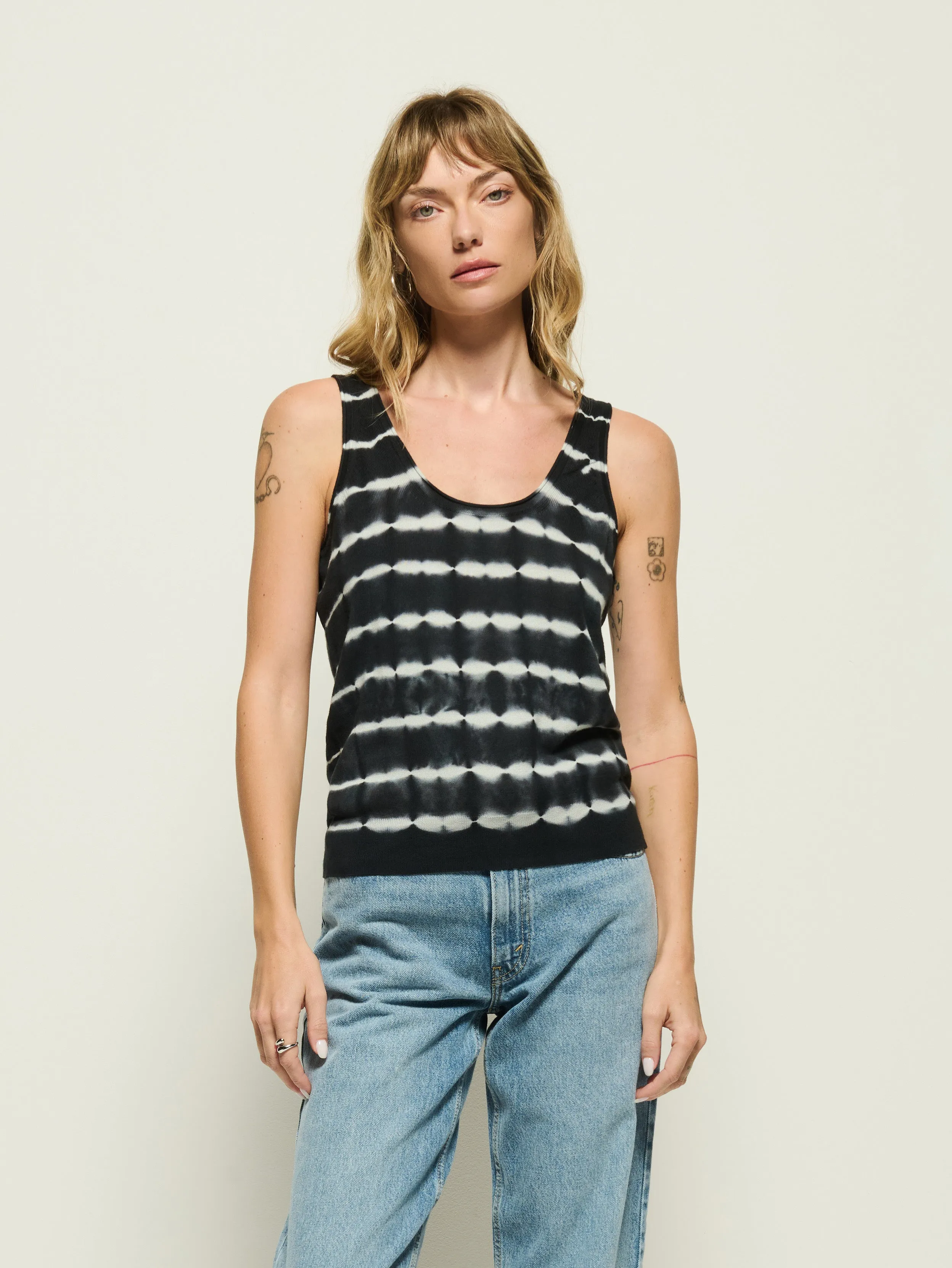 Sheri Sweater Tank NonBindingEdges Glass Fit
