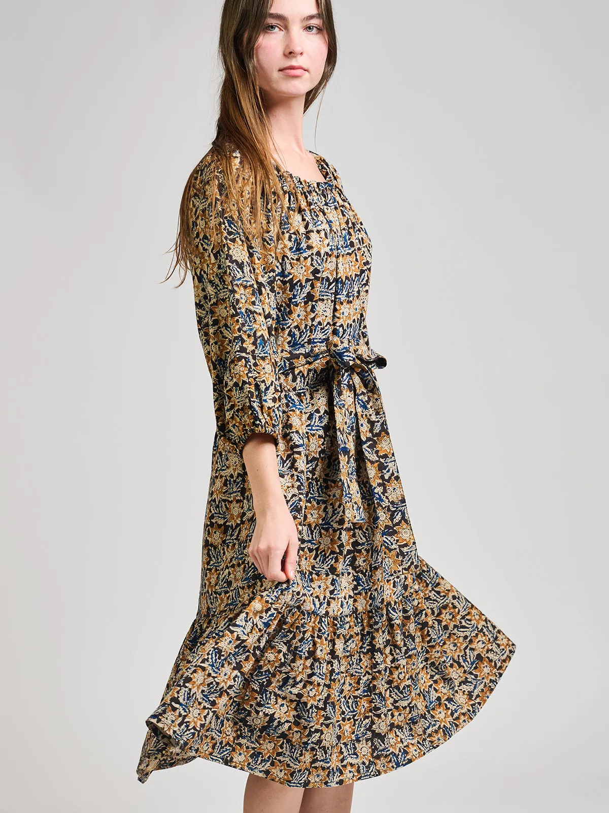 mesh ventilation Glow Up Marnie Dress - Sunflower Black
