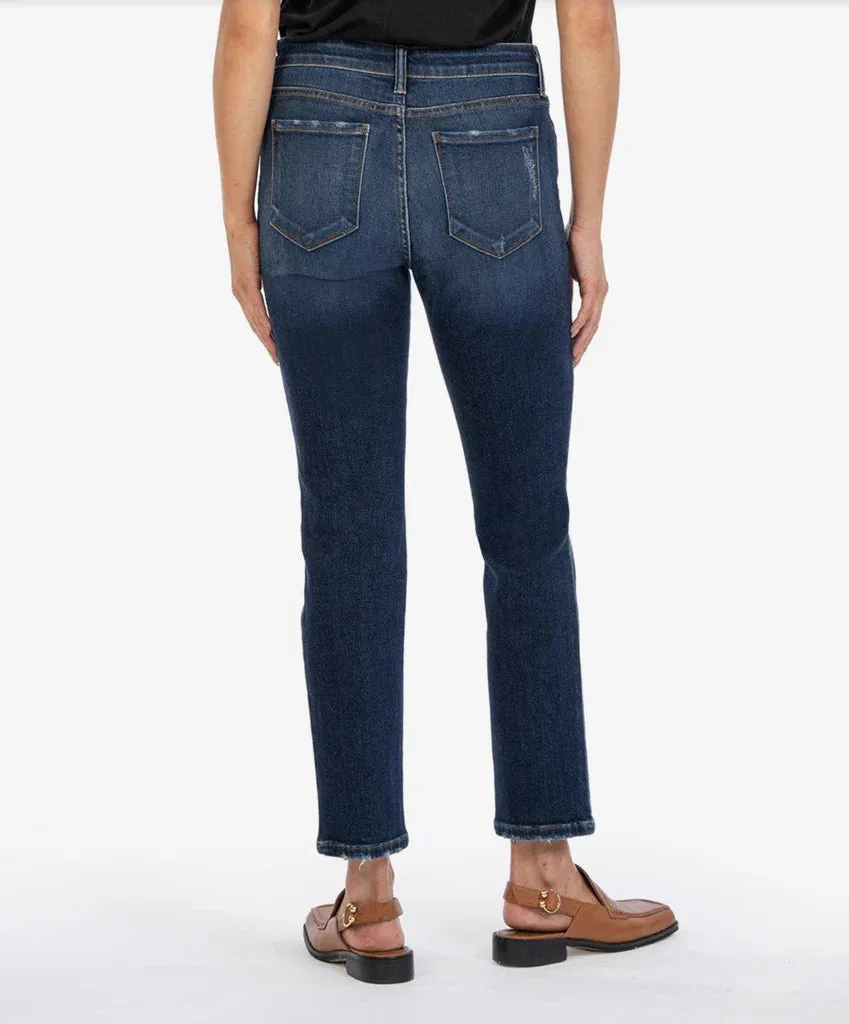 KUT Reese High Rise Fab Ab Ankle Straight Leg Jean Mind Glow